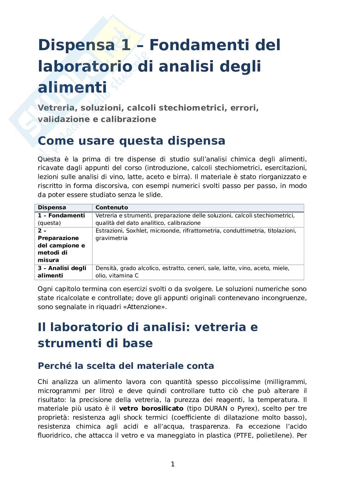 Analisi biochimiche - fondamenti di laboratorio Pag. 1