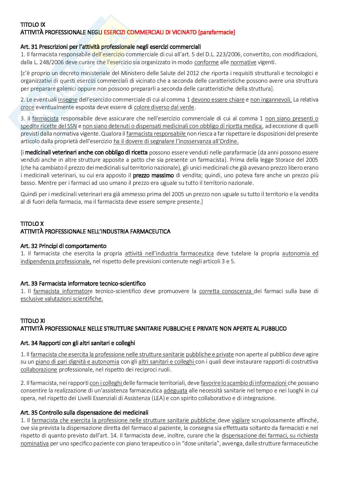 Tecnologia, legislazione e deontologia farmaceutiche I - Appunti e domande Pag. 16