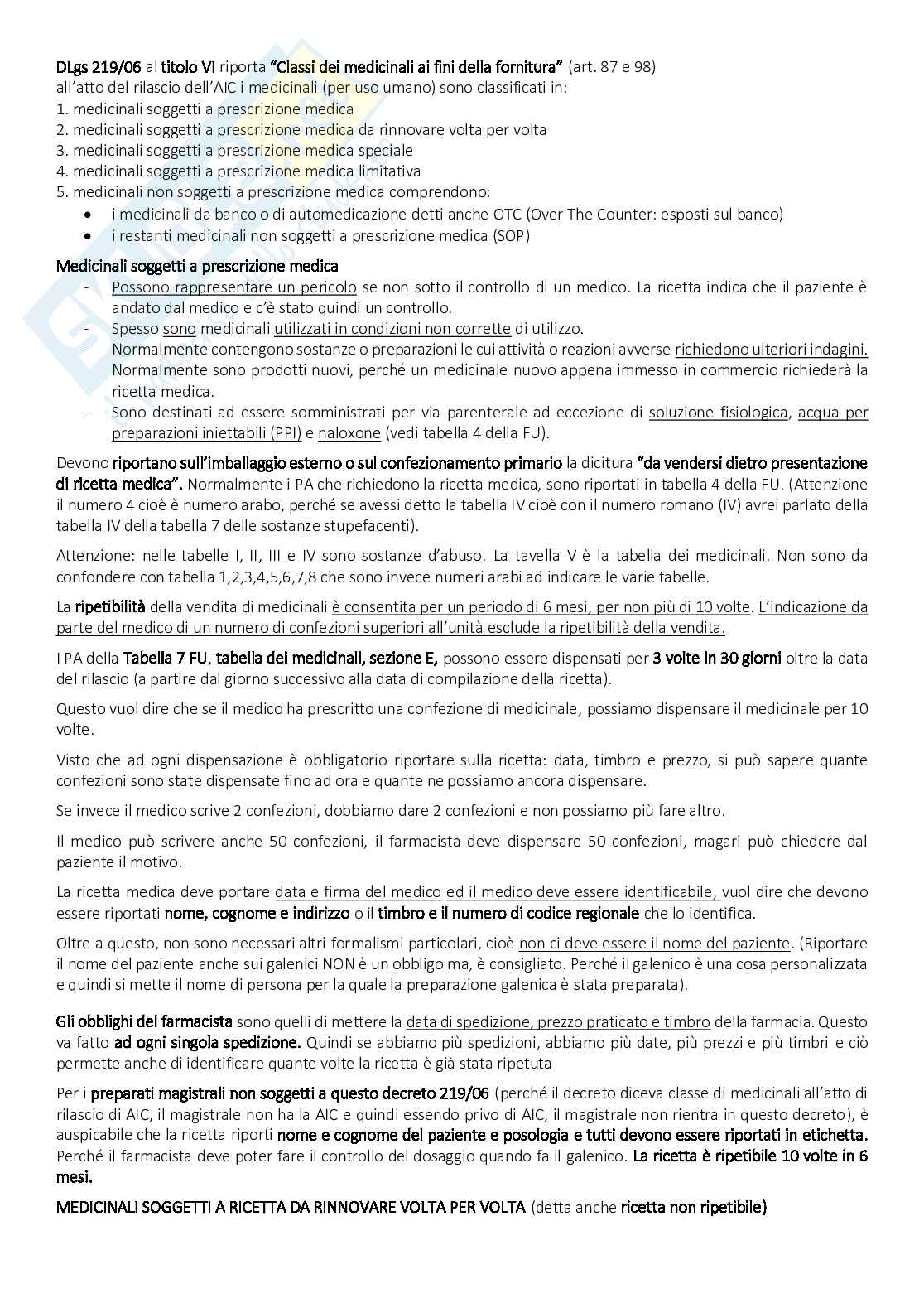 Tecnologia, legislazione e deontologia farmaceutiche I - Appunti e domande Pag. 21