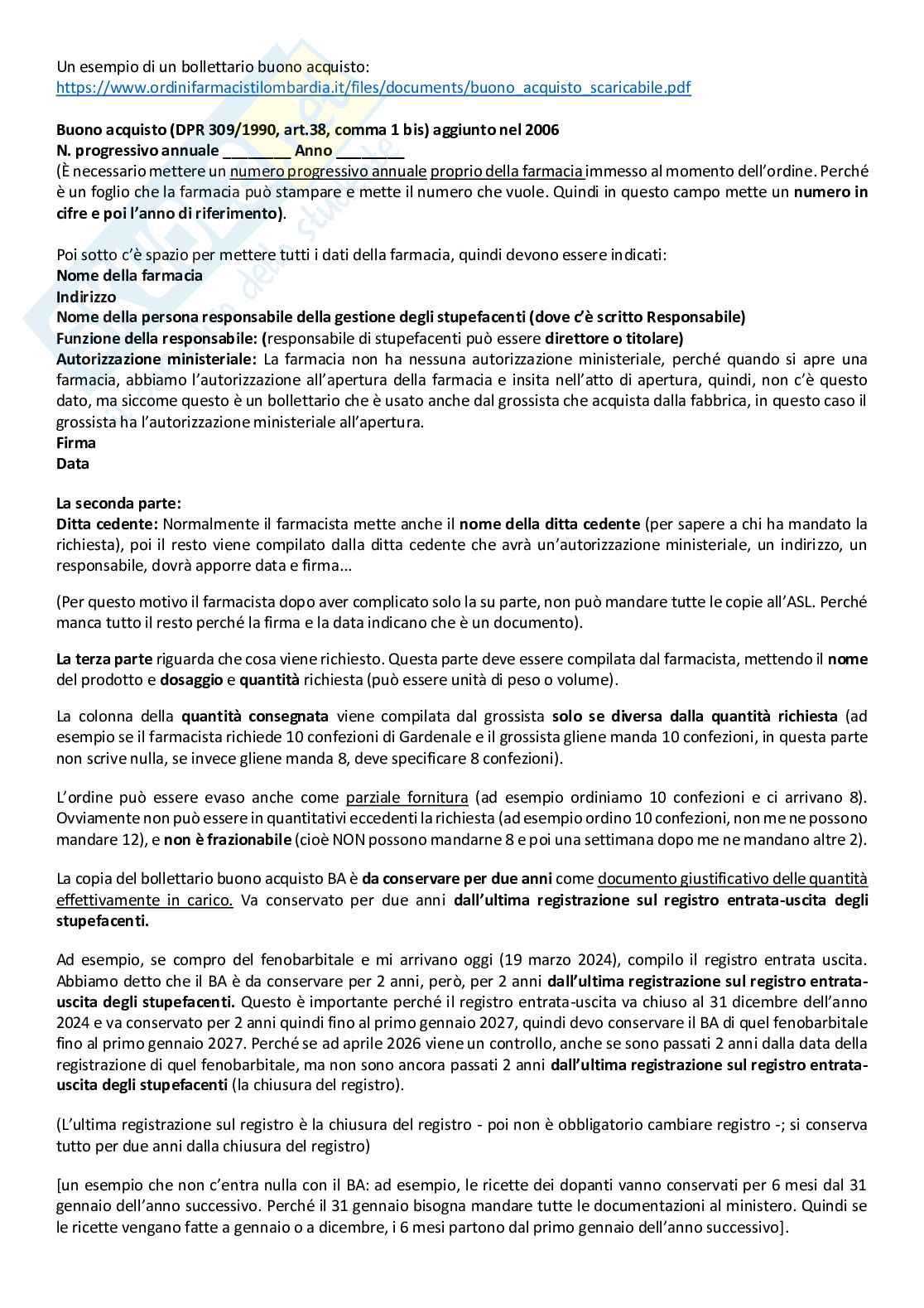 Tecnologia, legislazione e deontologia farmaceutiche I - Appunti e domande Pag. 46