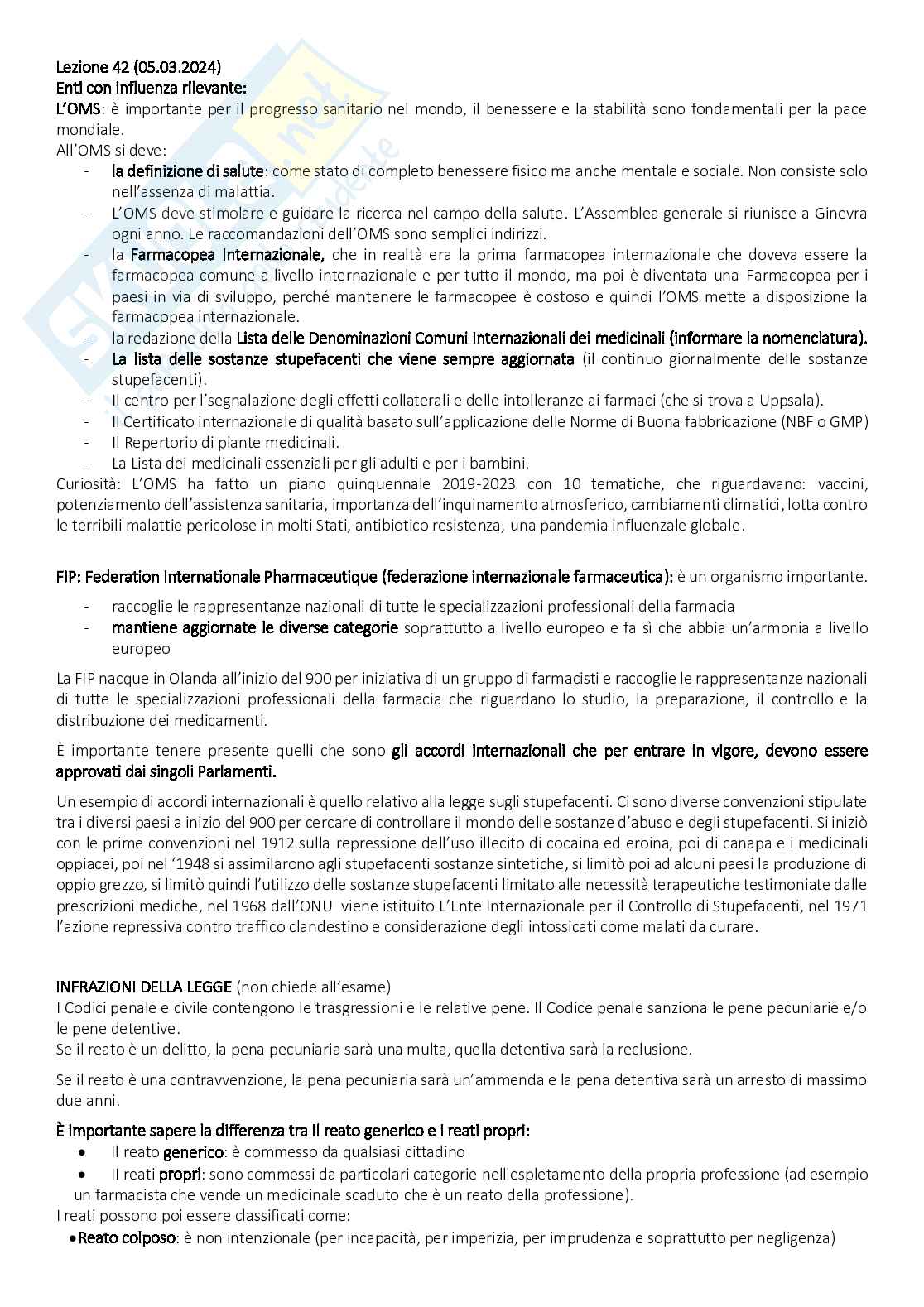 Tecnologia, legislazione e deontologia farmaceutiche I - Appunti e domande Pag. 6