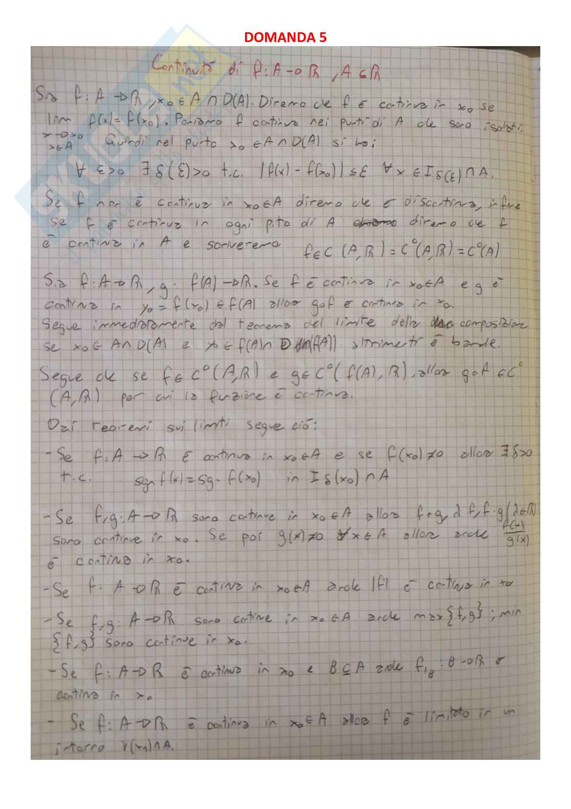 Domande di Analisi matematica 1 Pag. 11
