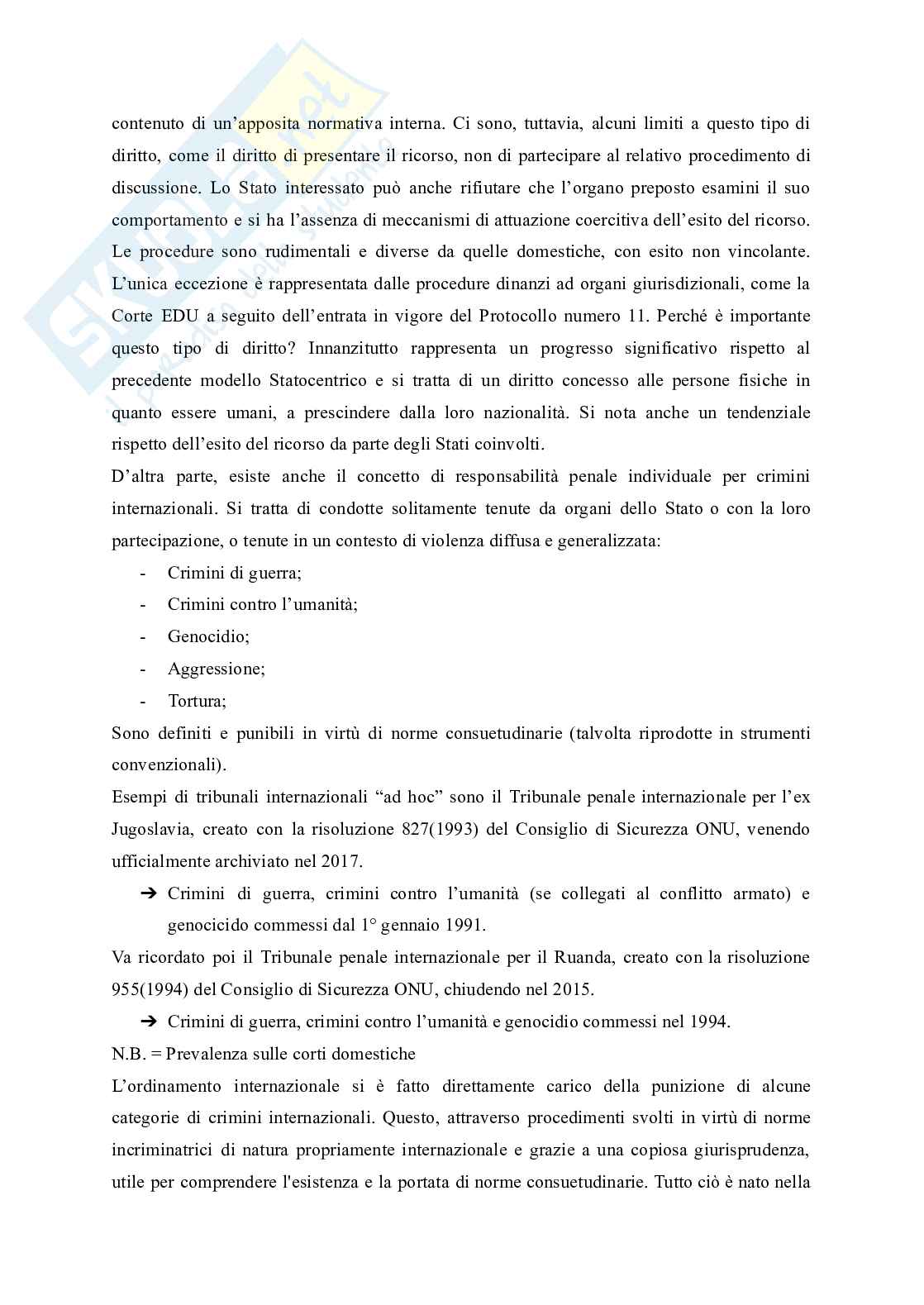 Riassunto esame Diritto internazionale, Prof. Mainetti Vittorio, libro consigliato Diritto internazionale , Focarelli  Pag. 26