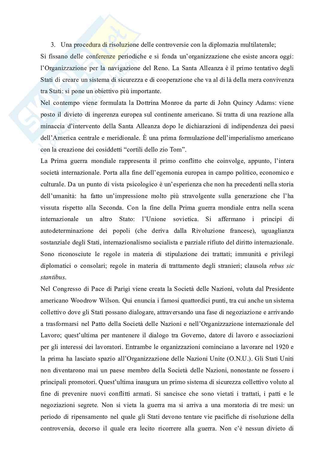 Riassunto esame Diritto internazionale, Prof. Mainetti Vittorio, libro consigliato Diritto internazionale , Focarelli  Pag. 6