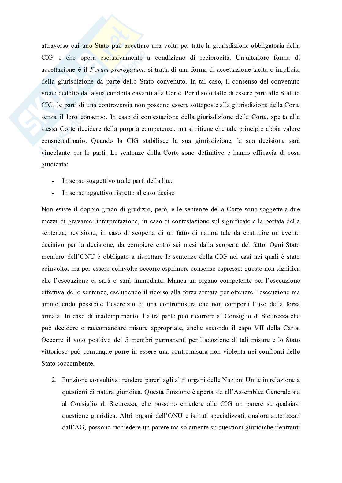 Riassunto esame Diritto internazionale, Prof. Mainetti Vittorio, libro consigliato Diritto internazionale , Focarelli  Pag. 61