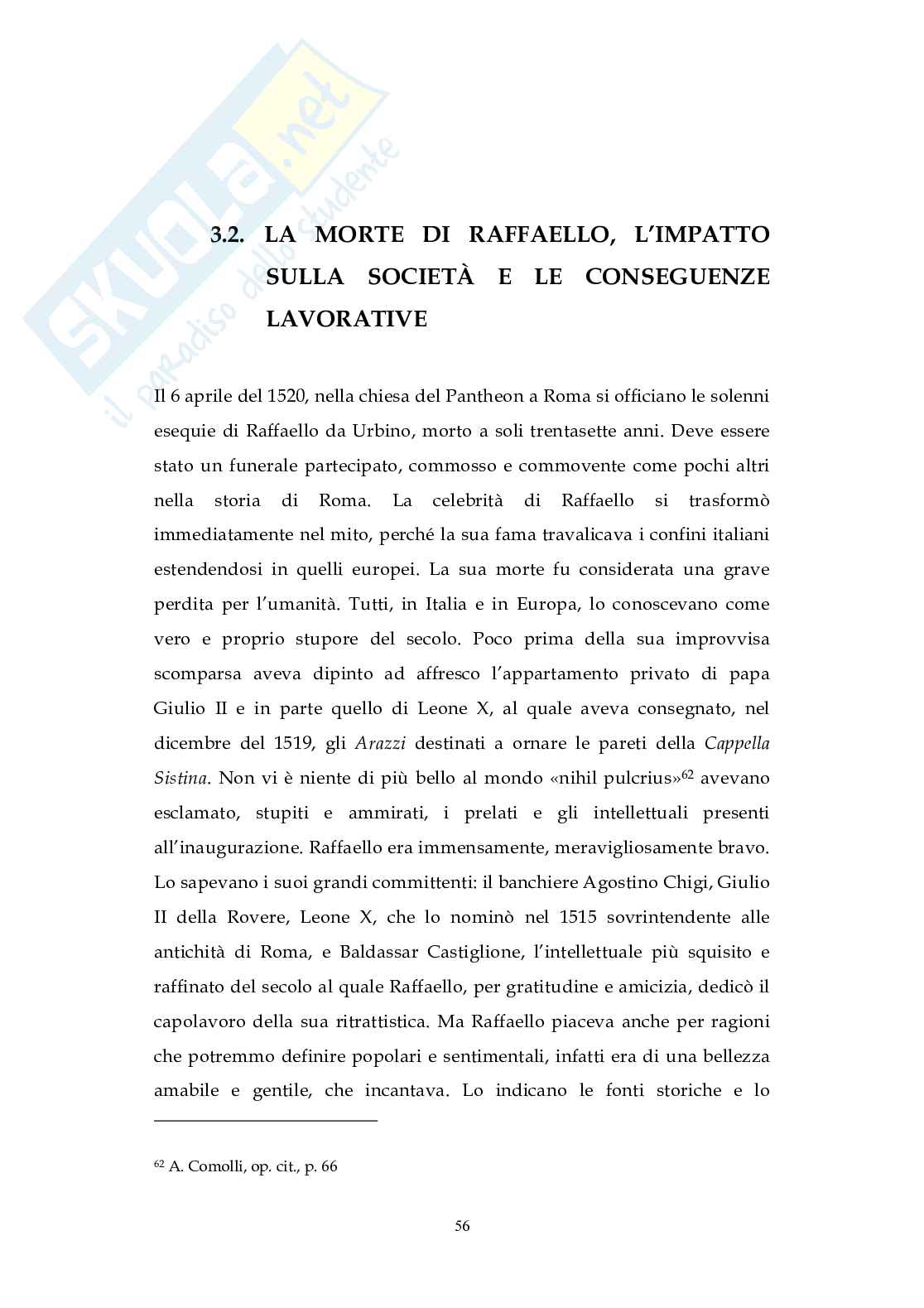 Michelangelo, Raffaello e Sebastiano del Piombo: tra invidia e ammirazione Pag. 56