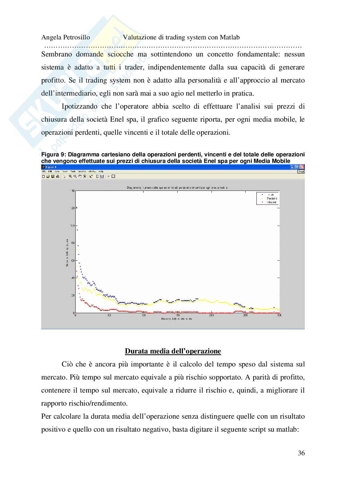 Valutazione di trading system con Matlab Pag. 36