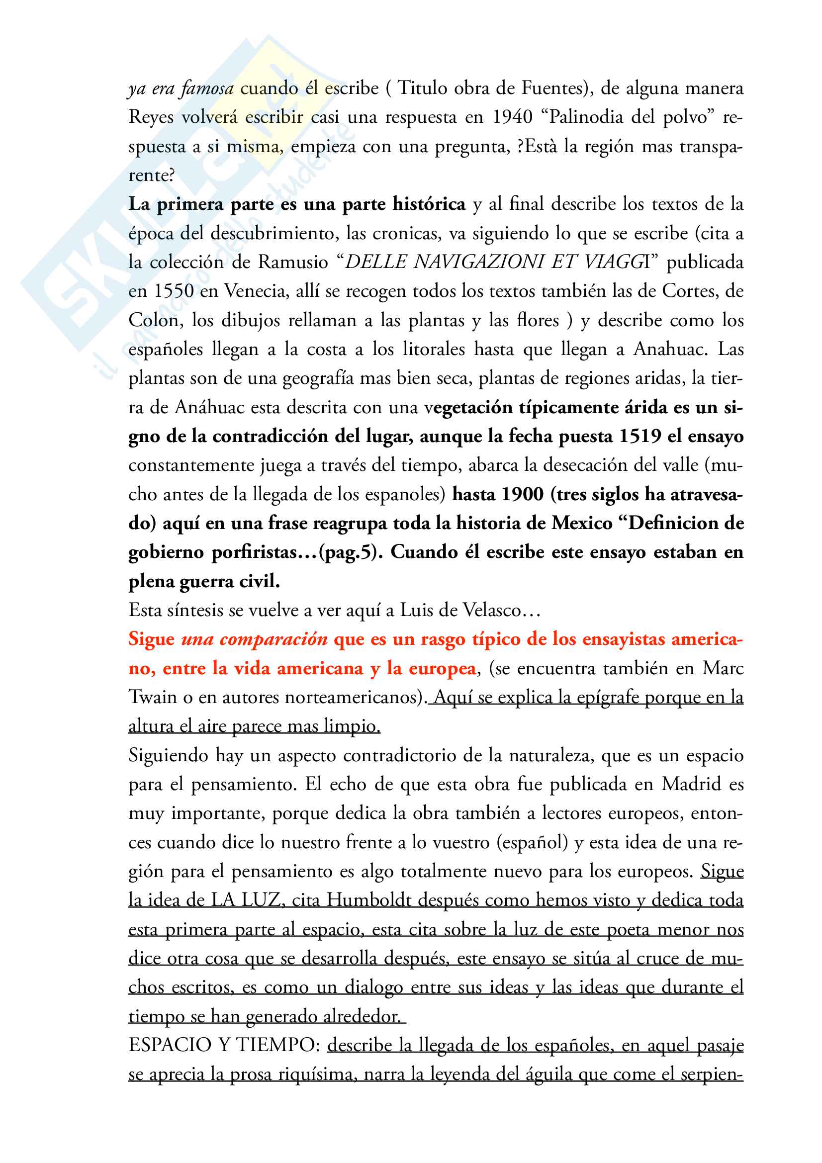 Appunti Letterature ispano-americane, prof. Tedeschi, Sapienza, Magistrale di Lingue Pag. 21