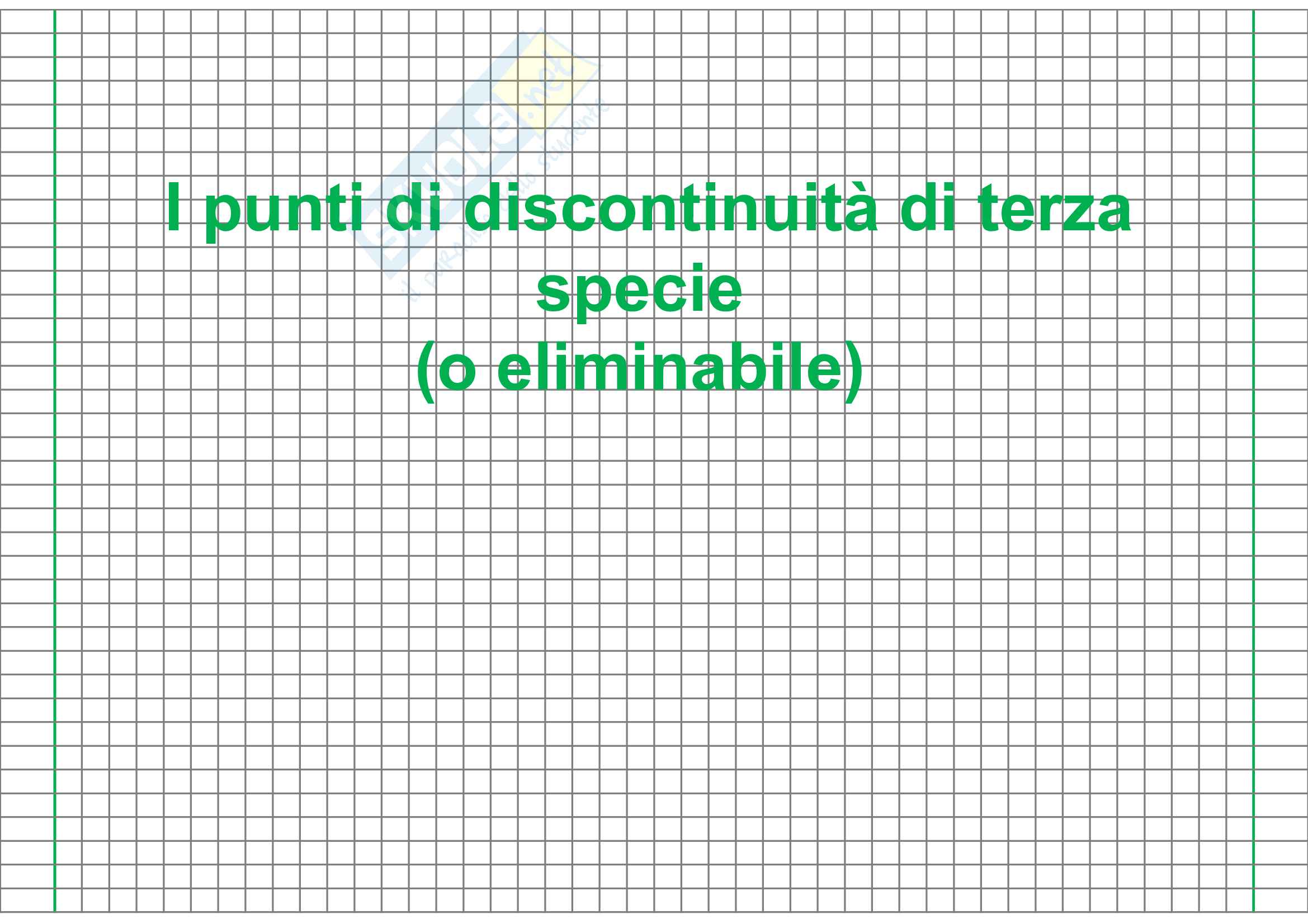 I punti di discontinuità eliminabile Pag. 1