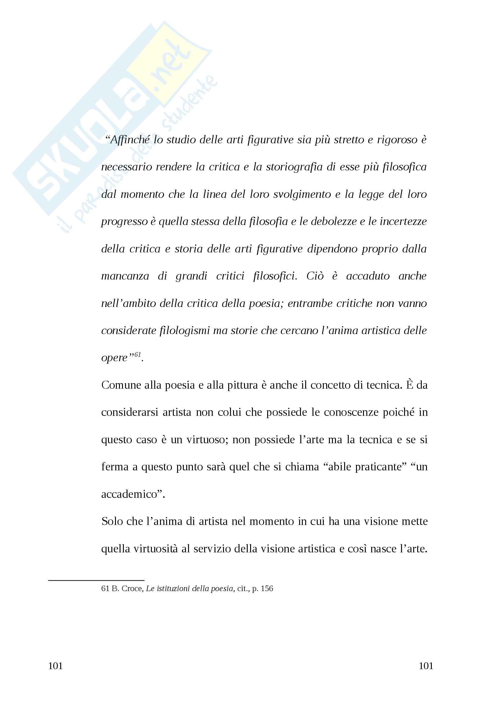 Poesia in Benedetto Croce - Tesi Pag. 101