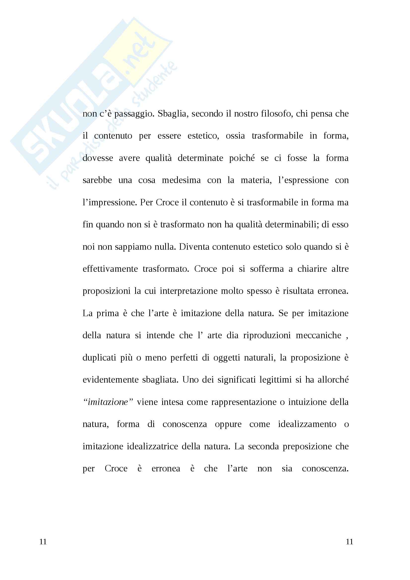 Poesia in Benedetto Croce - Tesi Pag. 11