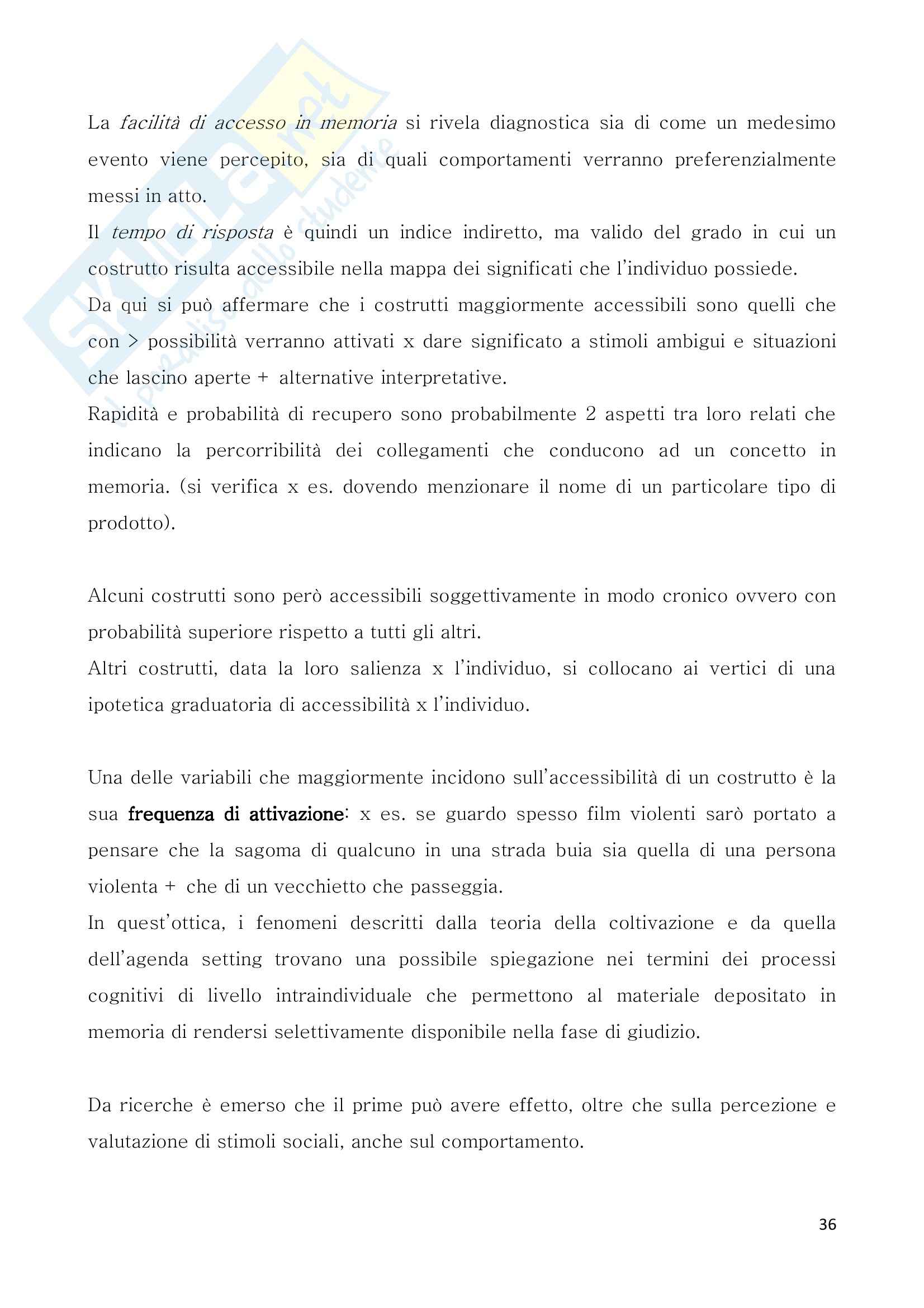 Riassunto esame Comunicazione e persuasione, prof. Arcuri, libro consigliato La trasmissione dei pensieri Pag. 36