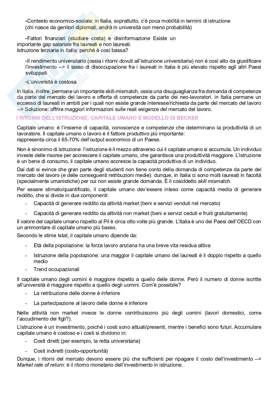 Appunti Economia dell'istruzione Pag. 2