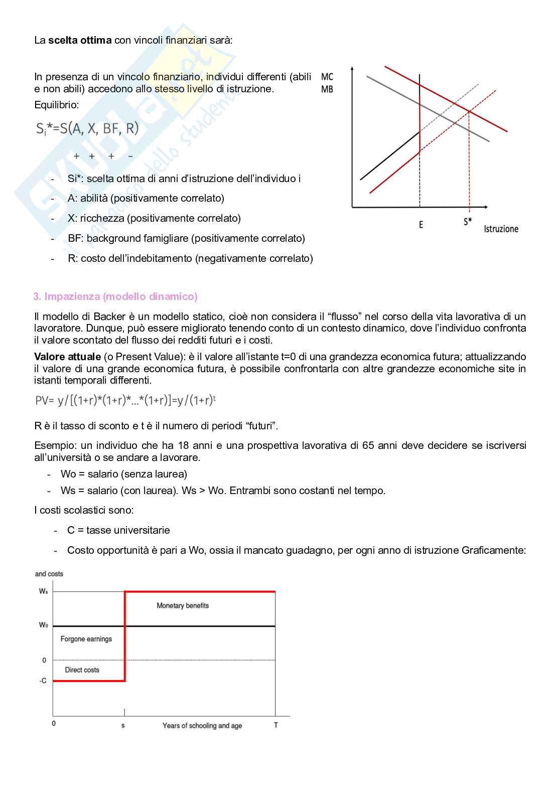 Appunti Economia dell'istruzione Pag. 6