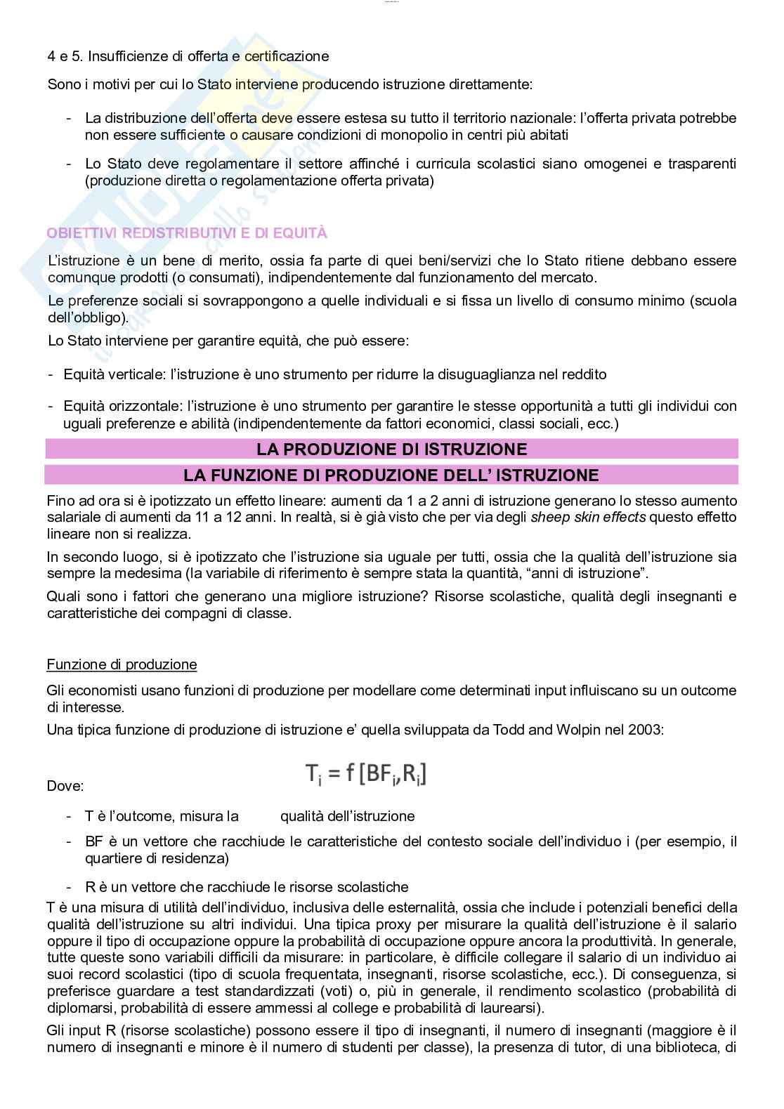 Appunti Economia dell'istruzione Pag. 61