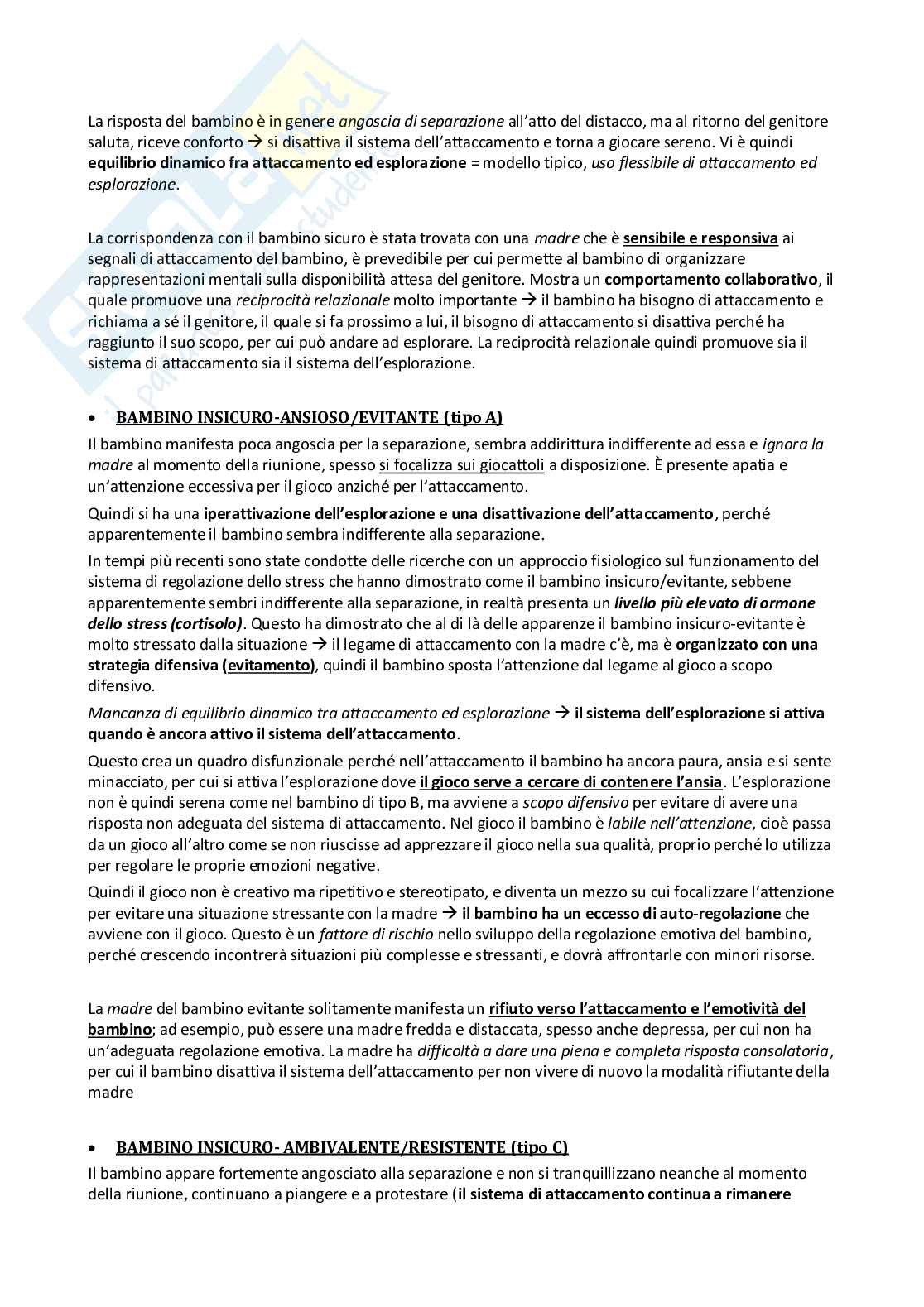 Riassunto esame Psicologia Dinamica, prof. Lucarelli, libri consigliati Modelli Evolutivi in Psicologia Dinamica, Quaglia, La psicologia contemporanea e la teoria dell'attaccamento, Ortu, Metodi e strumenti di valutazione in psicopatologia, Lucarelli Pag. 51