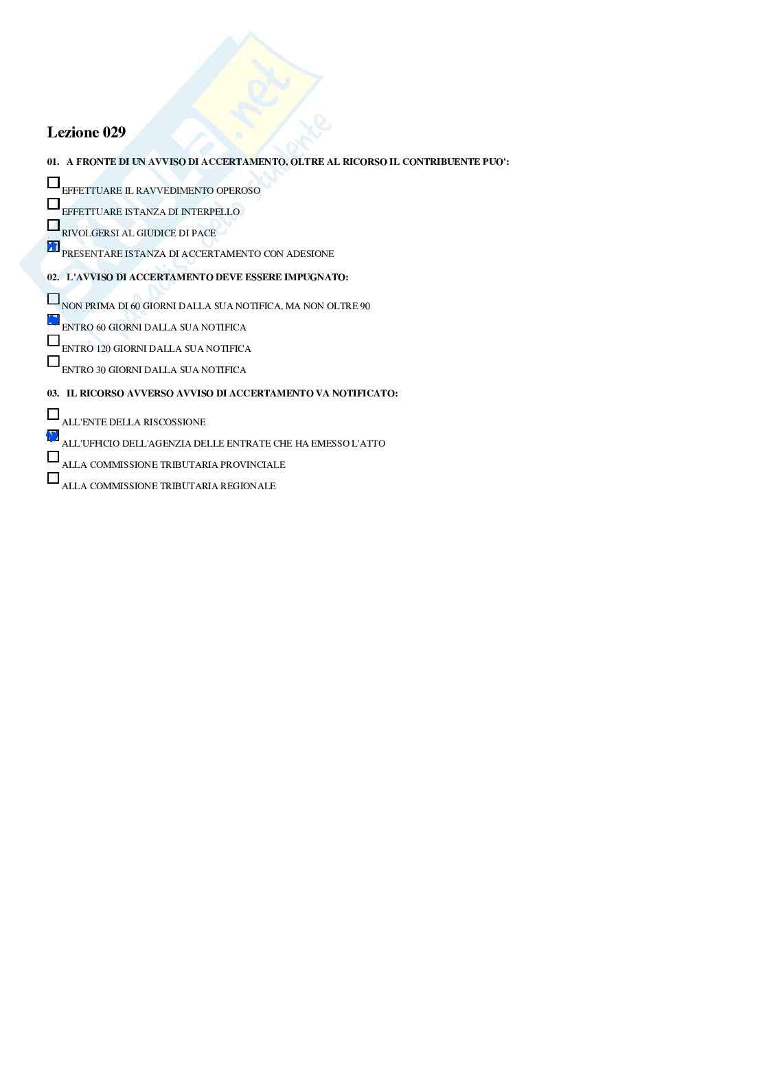 Diritto tributario – Paniere risposte chiuse completo – A.A. 2025/2026 Pag. 26