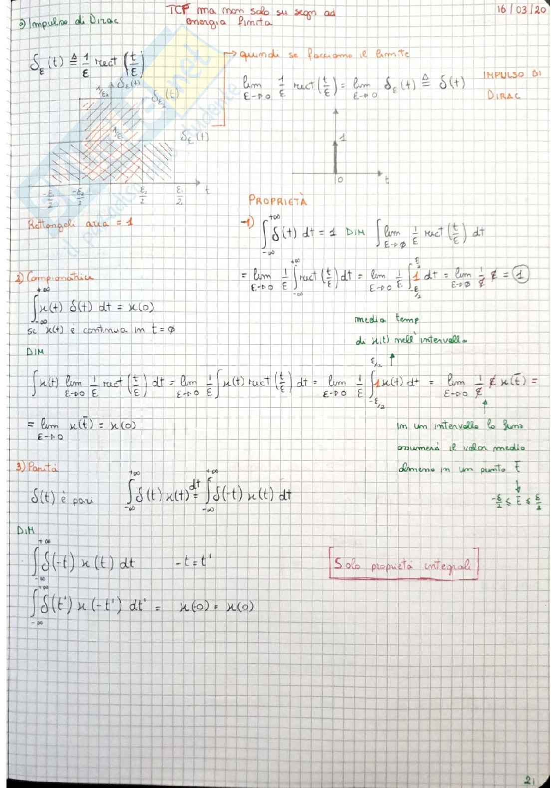 Comunicazioni Numeriche e Teoria dei Segnali Pag. 21