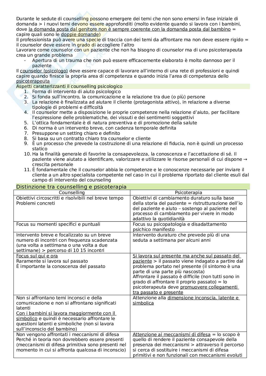Psicologia dell'infanzia e counseling psicologico-educativo Pag. 6