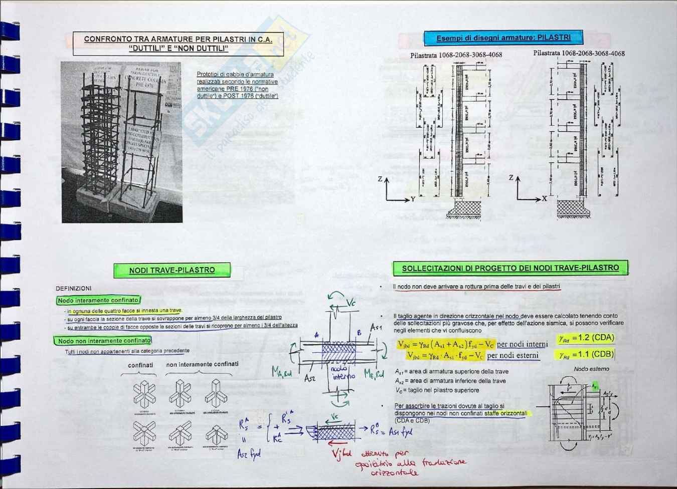 Progetto in Zona Sismica - Appunti Teoria - Parte 3 Pag. 6
