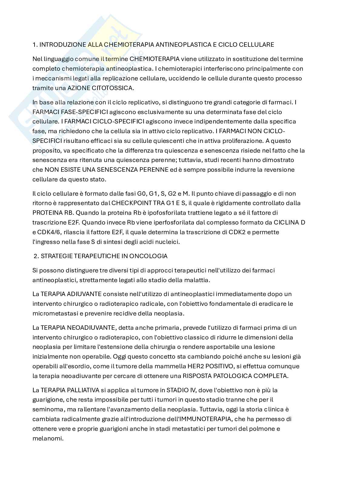 Farmaci antineoplastici in oncoematologia Pag. 1