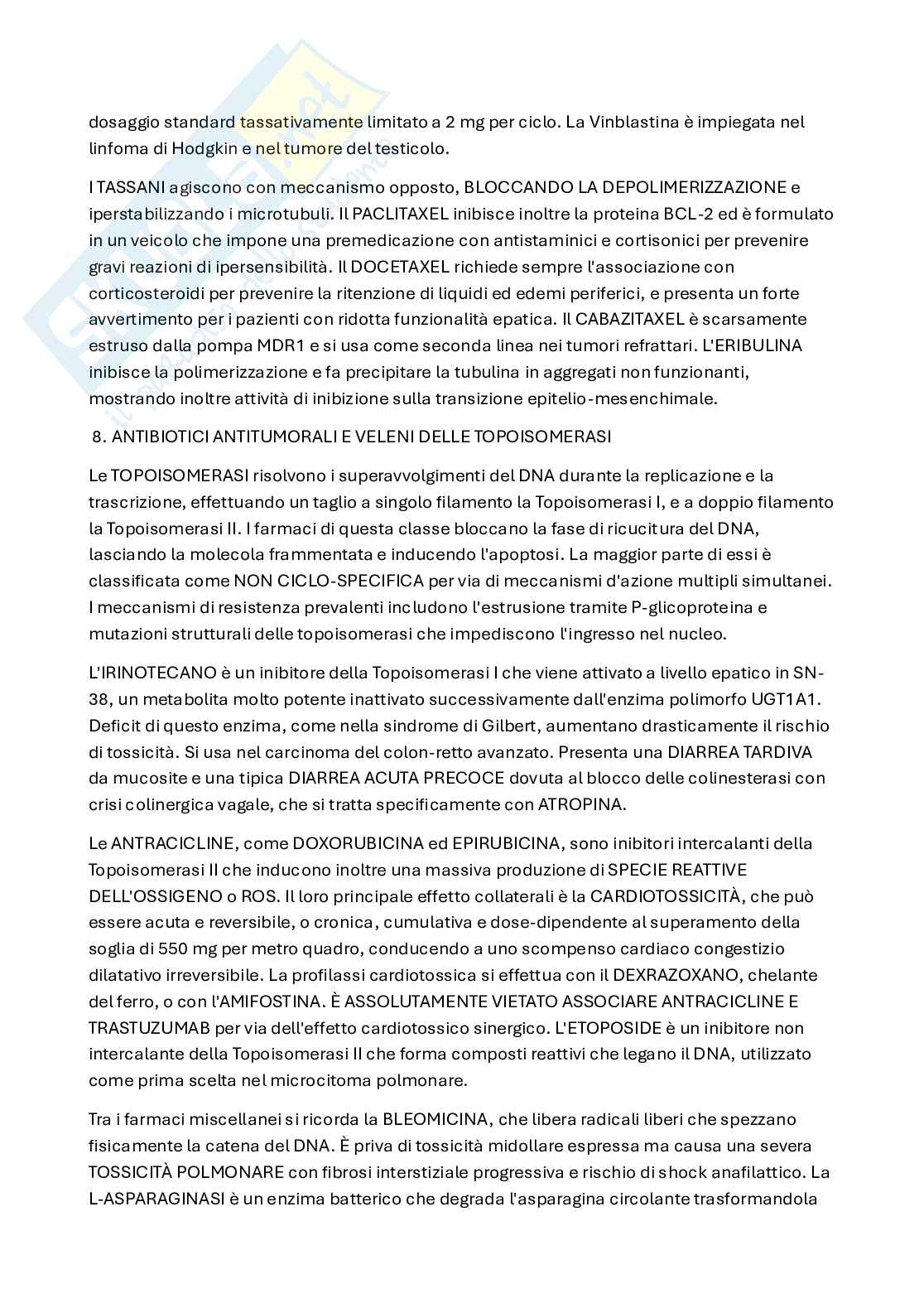 Farmaci antineoplastici in oncoematologia Pag. 6