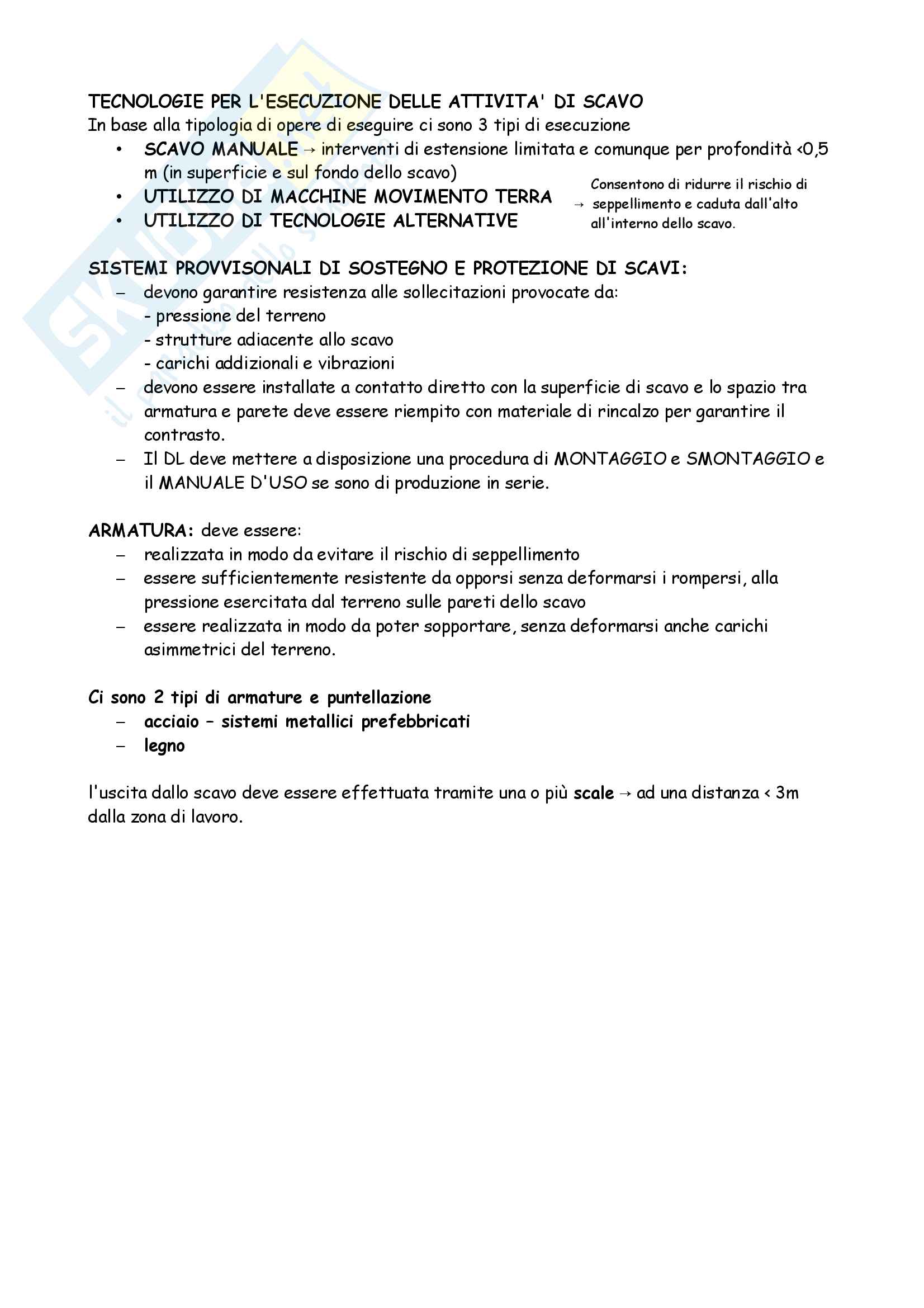 Organizzazione e sicurezza nei cantieri - scavi e macchine Pag. 2
