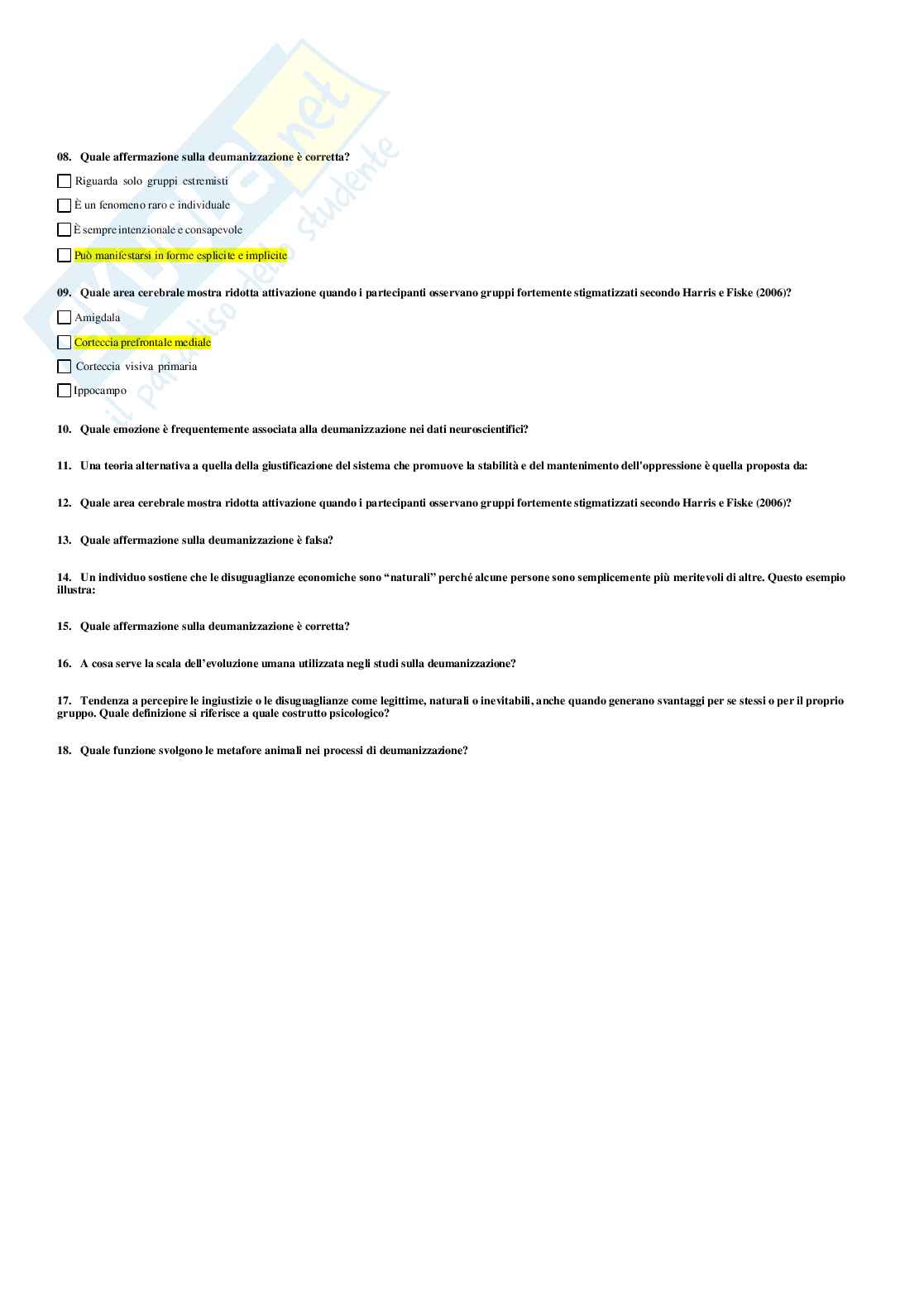 Paniere Psicologia dei gruppi e di comunità Pag. 36