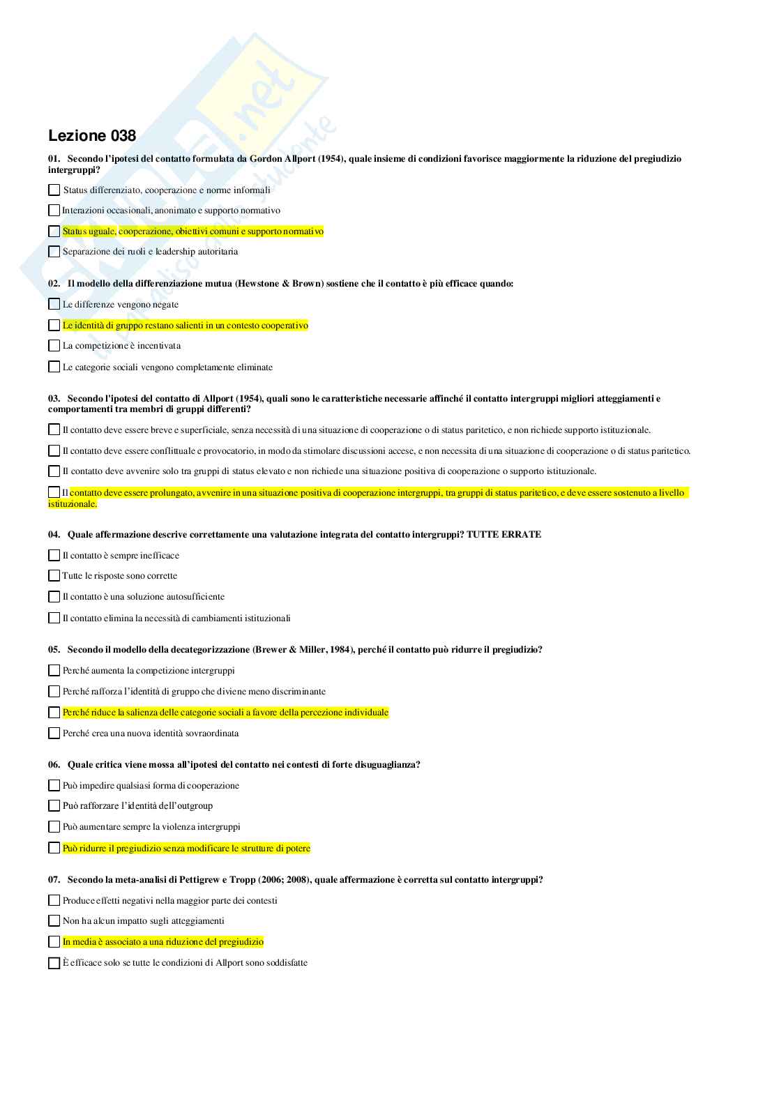 Paniere Psicologia dei gruppi e di comunità Pag. 41