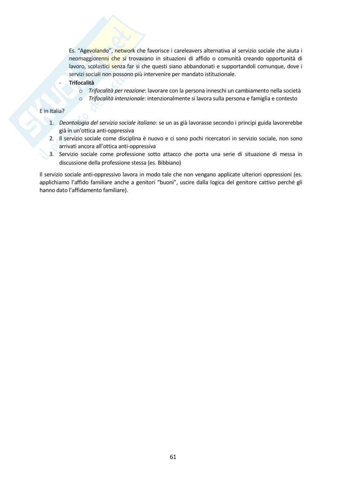 Metodi e tecniche del servizio sociale II Pag. 61