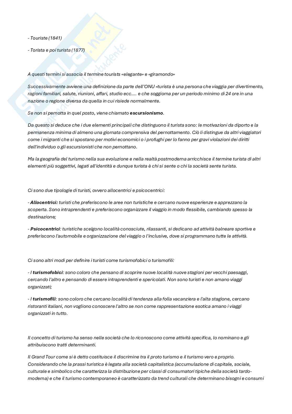 Appunti di Geografia del turismo Pag. 16