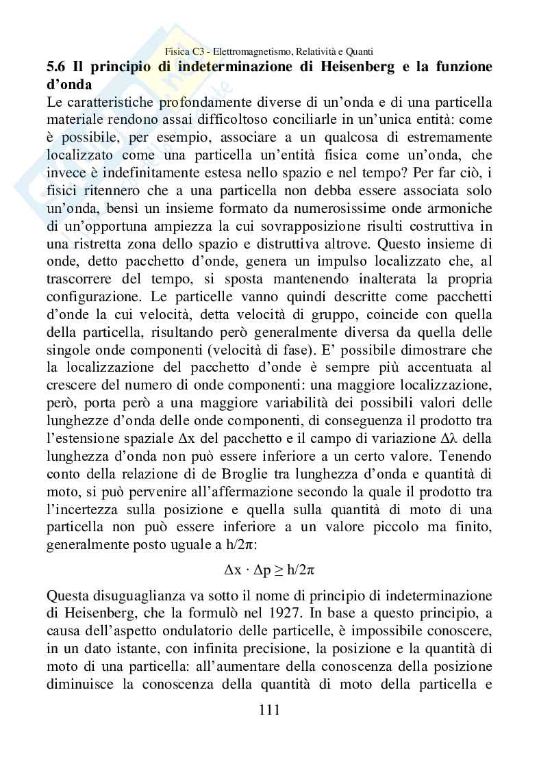 Fisica C3, Elettromagnetismo, relatività e quanti Pag. 111