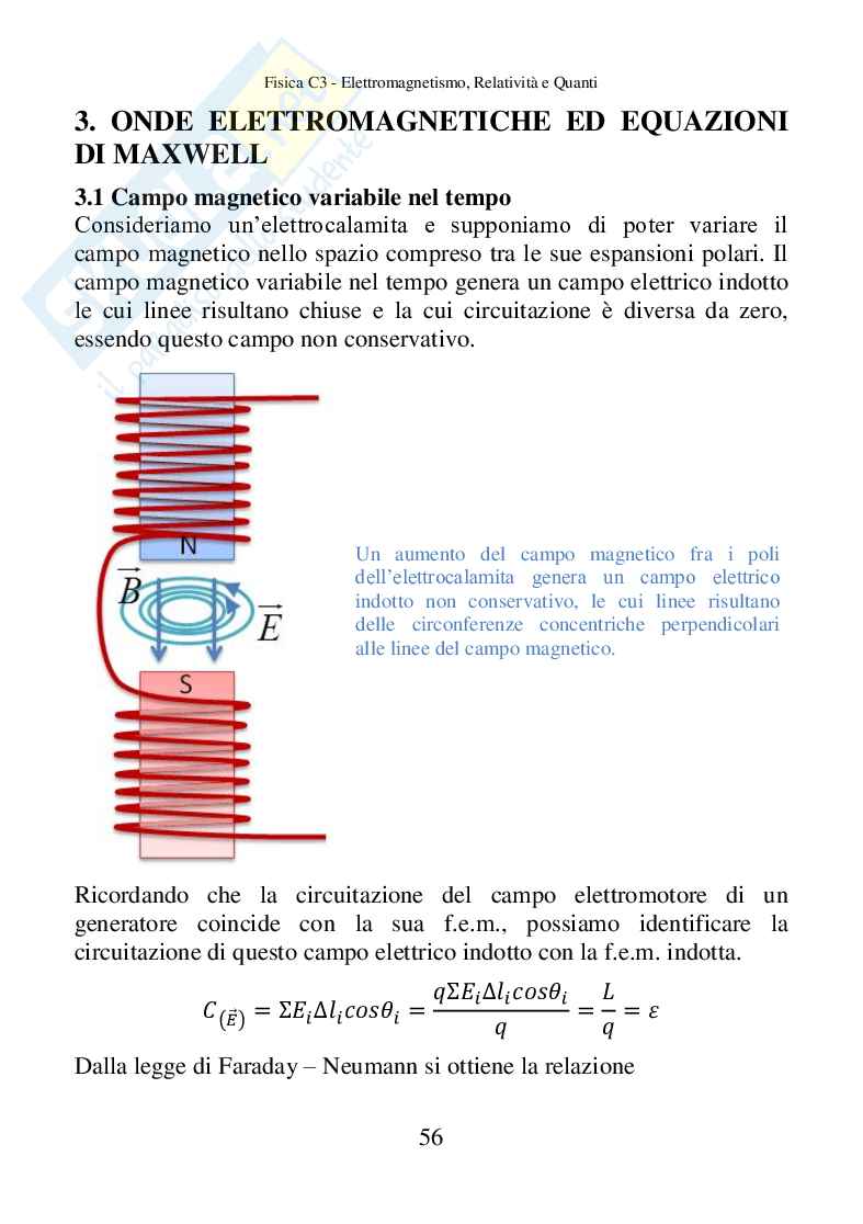 Fisica C3, Elettromagnetismo, relatività e quanti Pag. 56