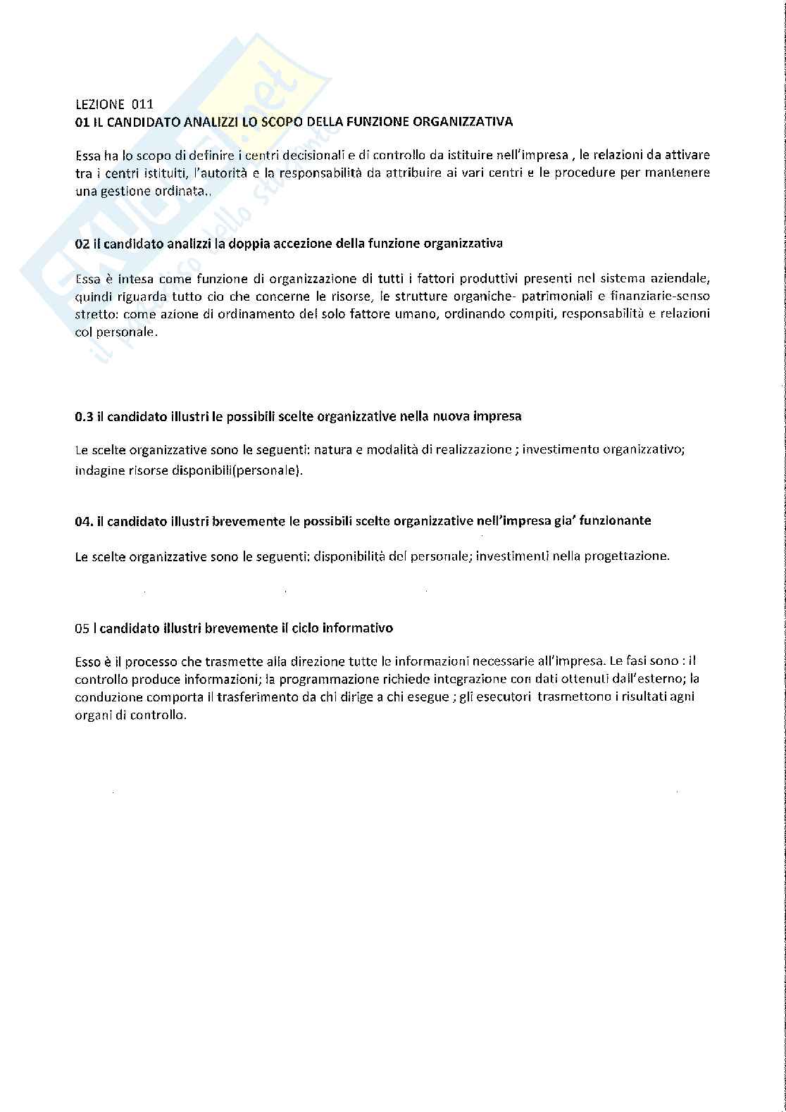Appunti - risposte aperte marketing e gestione d'impresa Pag. 1