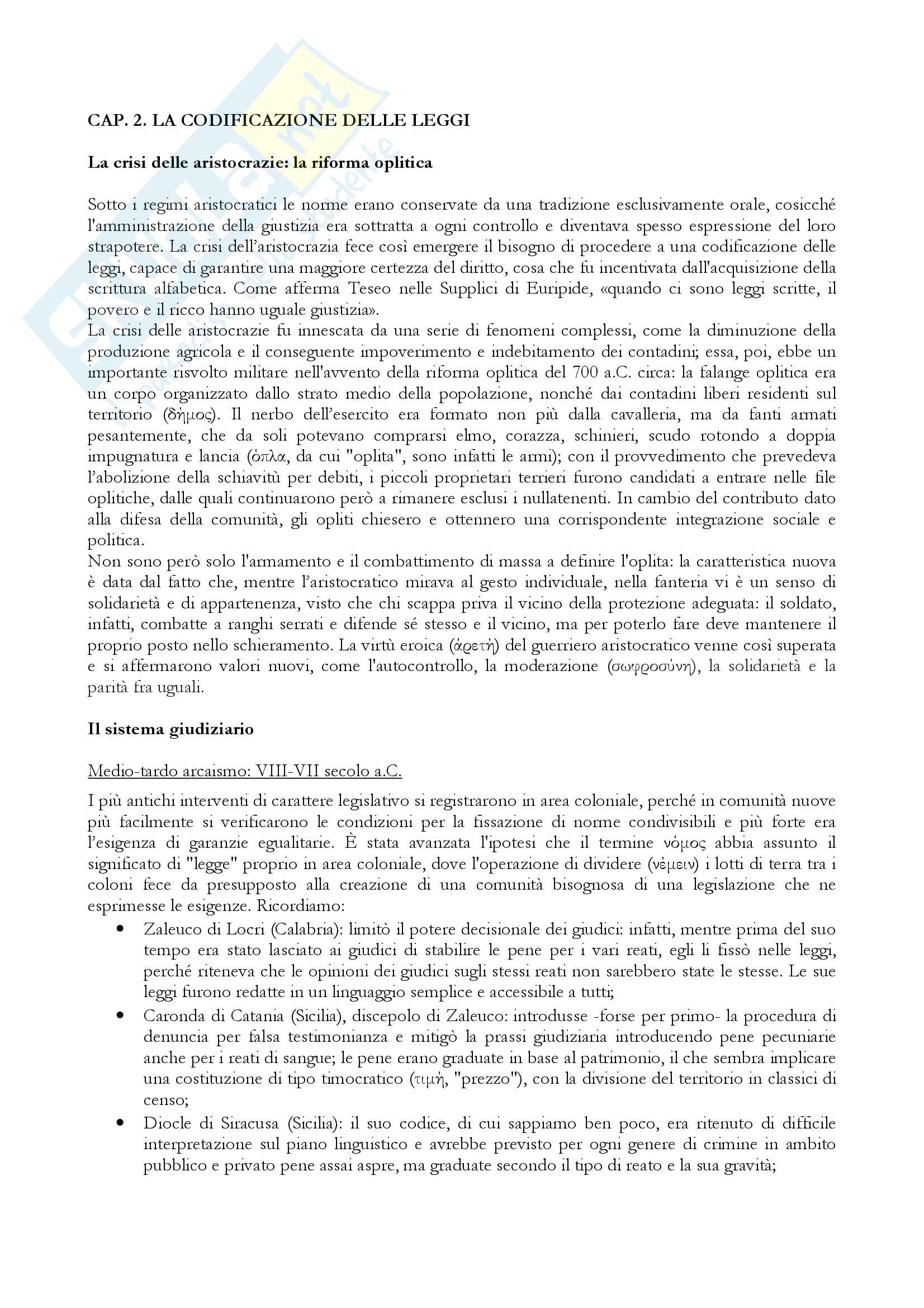 Riassunto esame Storia greca, prof.ssa Prandi, libro consigliato La giustizia nella Grecia antica, C. Bearzot Pag. 2