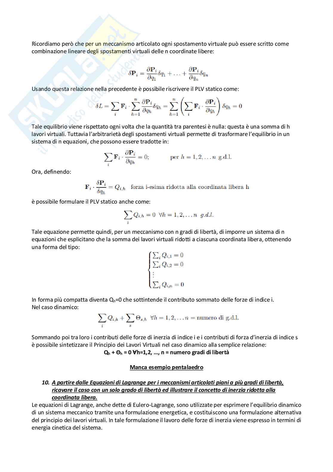 Domande di teoria di Meccanica applicata alle macchine Pag. 11