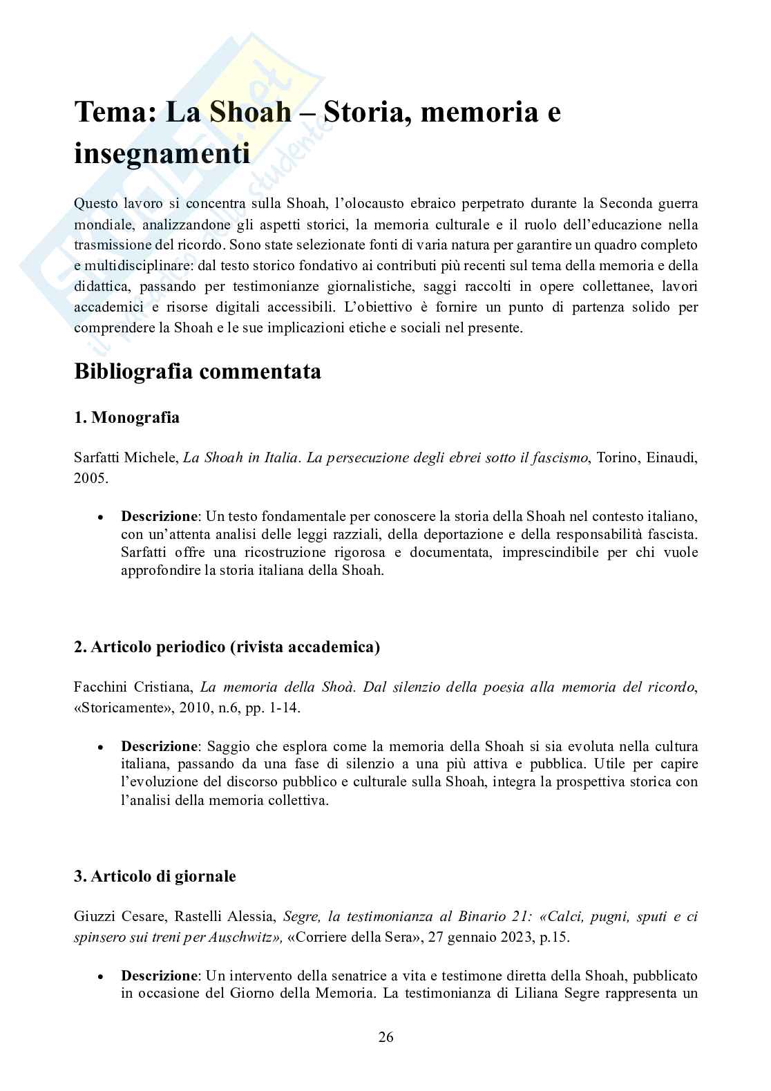 Esercitazione obbligatoria del Laboratorio di ricerca bibliografica Pag. 26