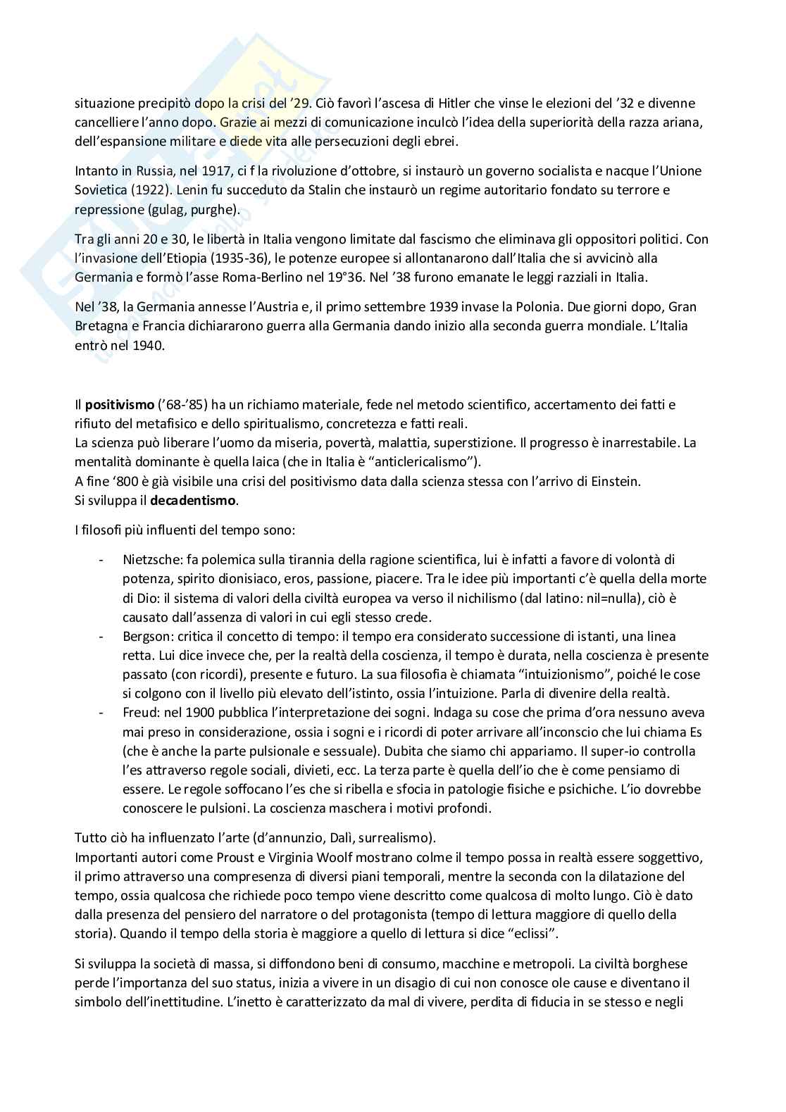 Cultura italiana contemporanea - Appunti completi di lezione+ materiali Pag. 2