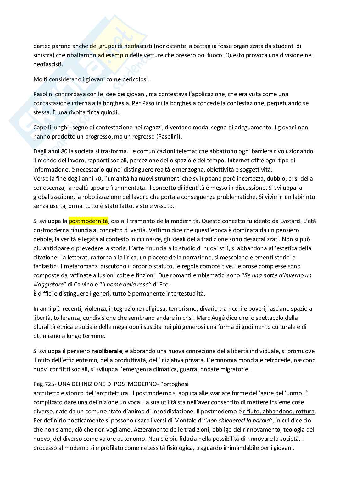 Cultura italiana contemporanea - Appunti completi di lezione+ materiali Pag. 56