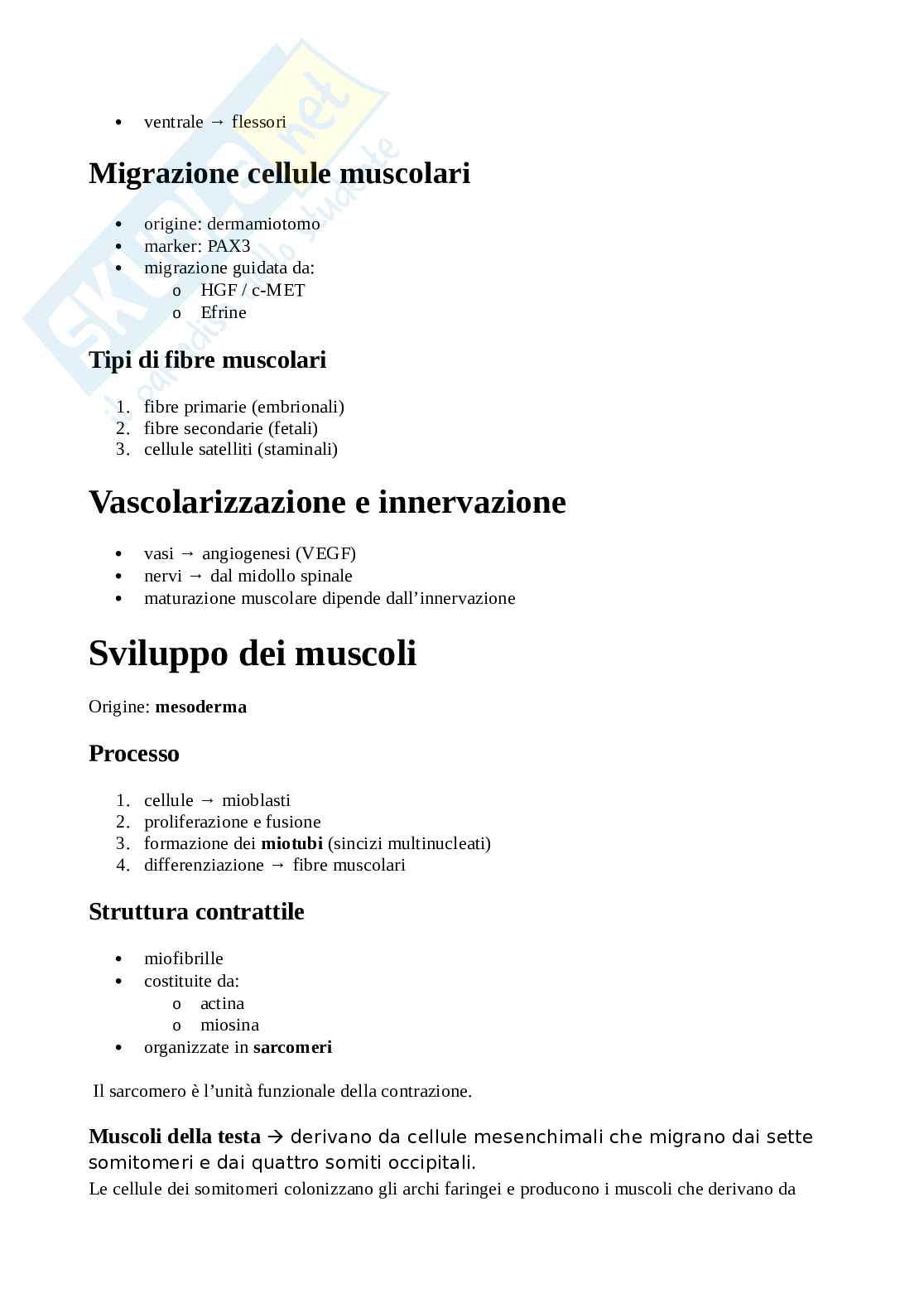 Riassunto esame Istologia ed embriologia umana, Prof. Della Corte Francesco Giuseppe, libro consigliato Istologia, Monesi Pag. 11