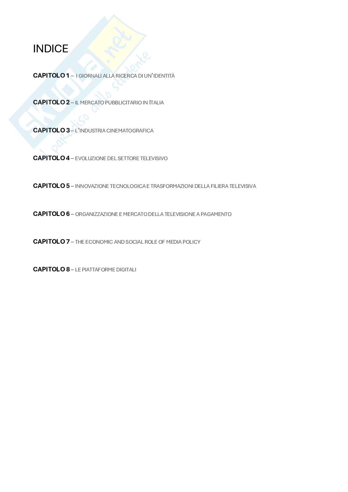 Economia e industria dei media - Appunti completi  Pag. 2