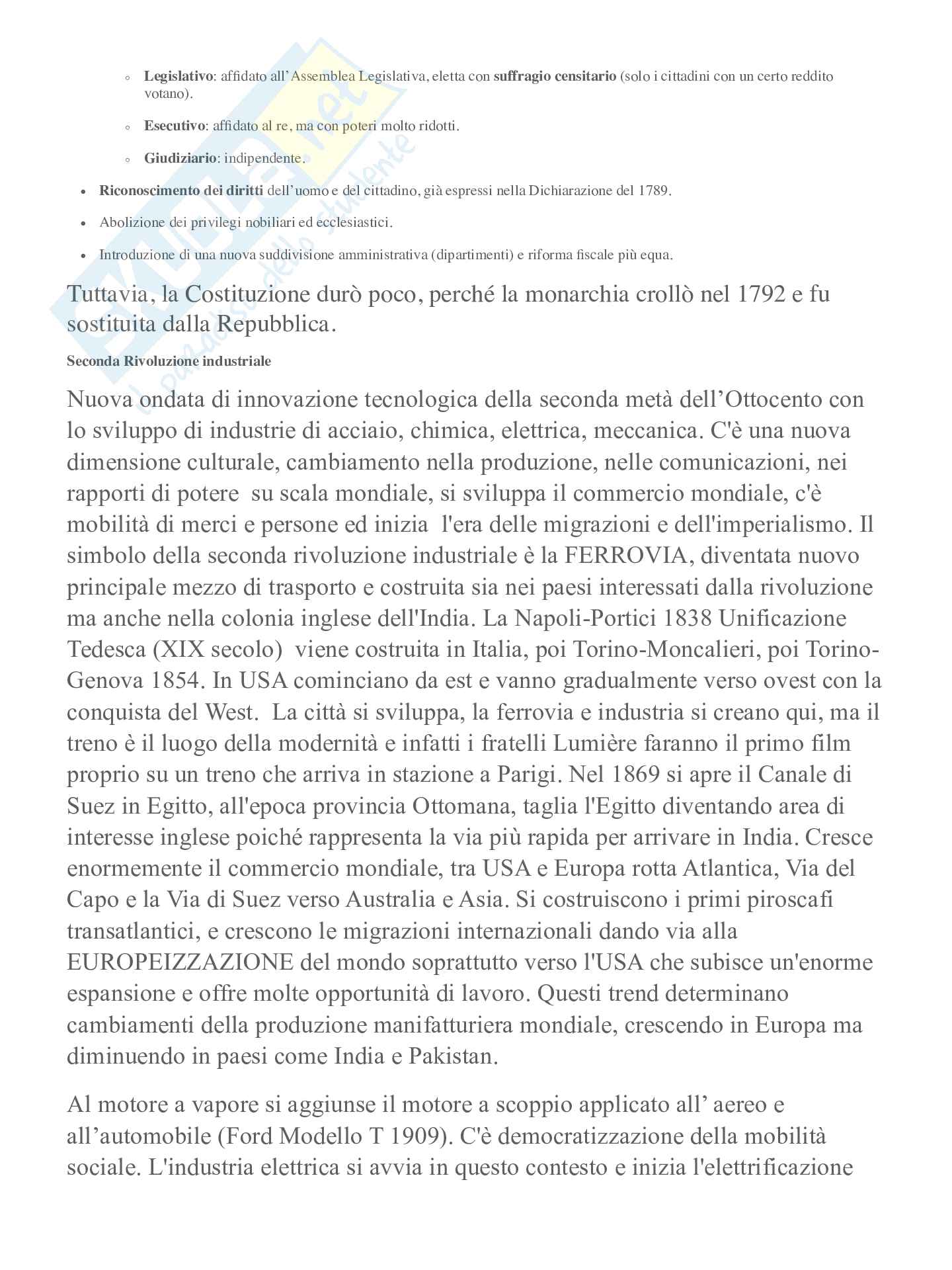 Riassunto esame Storia contemporanea, Prof. Curli Barbara, libro consigliato Storia contemporanea, Sabatucci Pag. 6