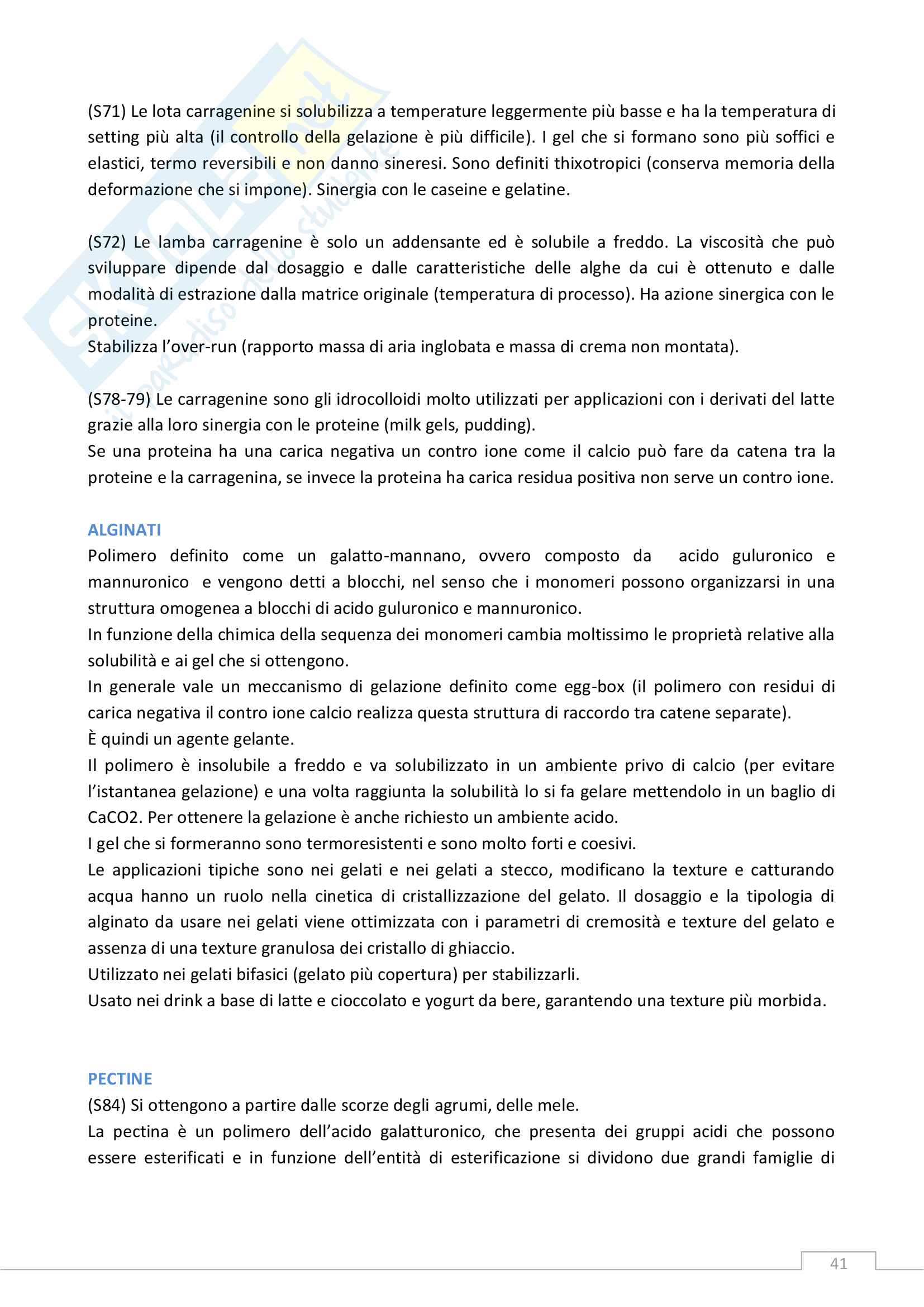 Tecnologia della Formulazione dei Prodotti Alimentari - Lezioni Pag. 41