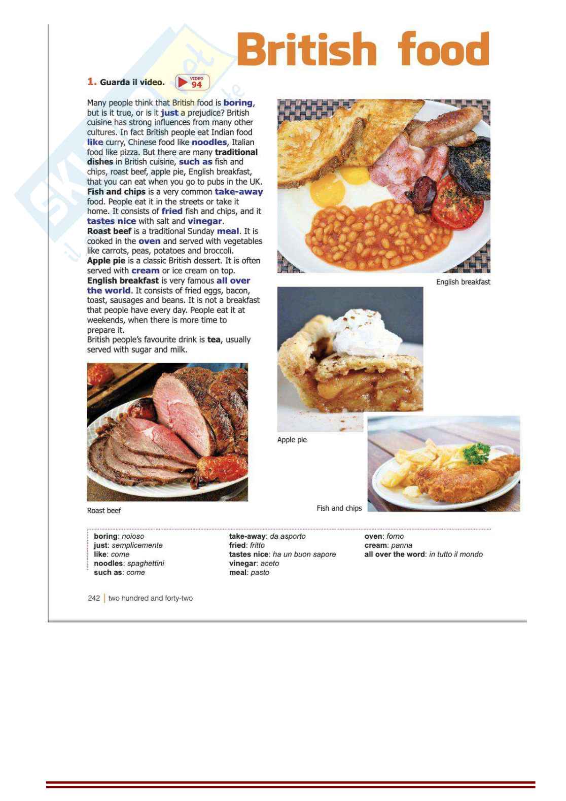 Esempio UDA ab 25 inglese lezione simulata per la scuola secondaria di primo grado e concorsi pubblici dal titolo British food Pag. 11