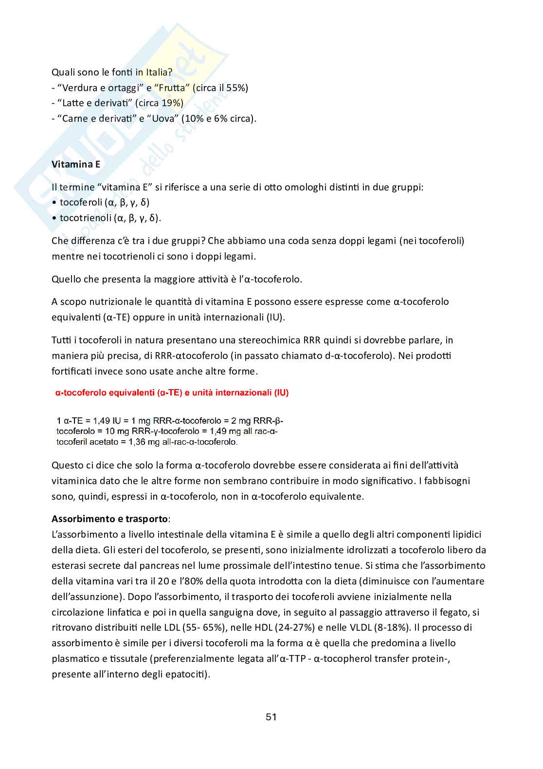 Appunti del corso Nutrizione applicata  Pag. 51