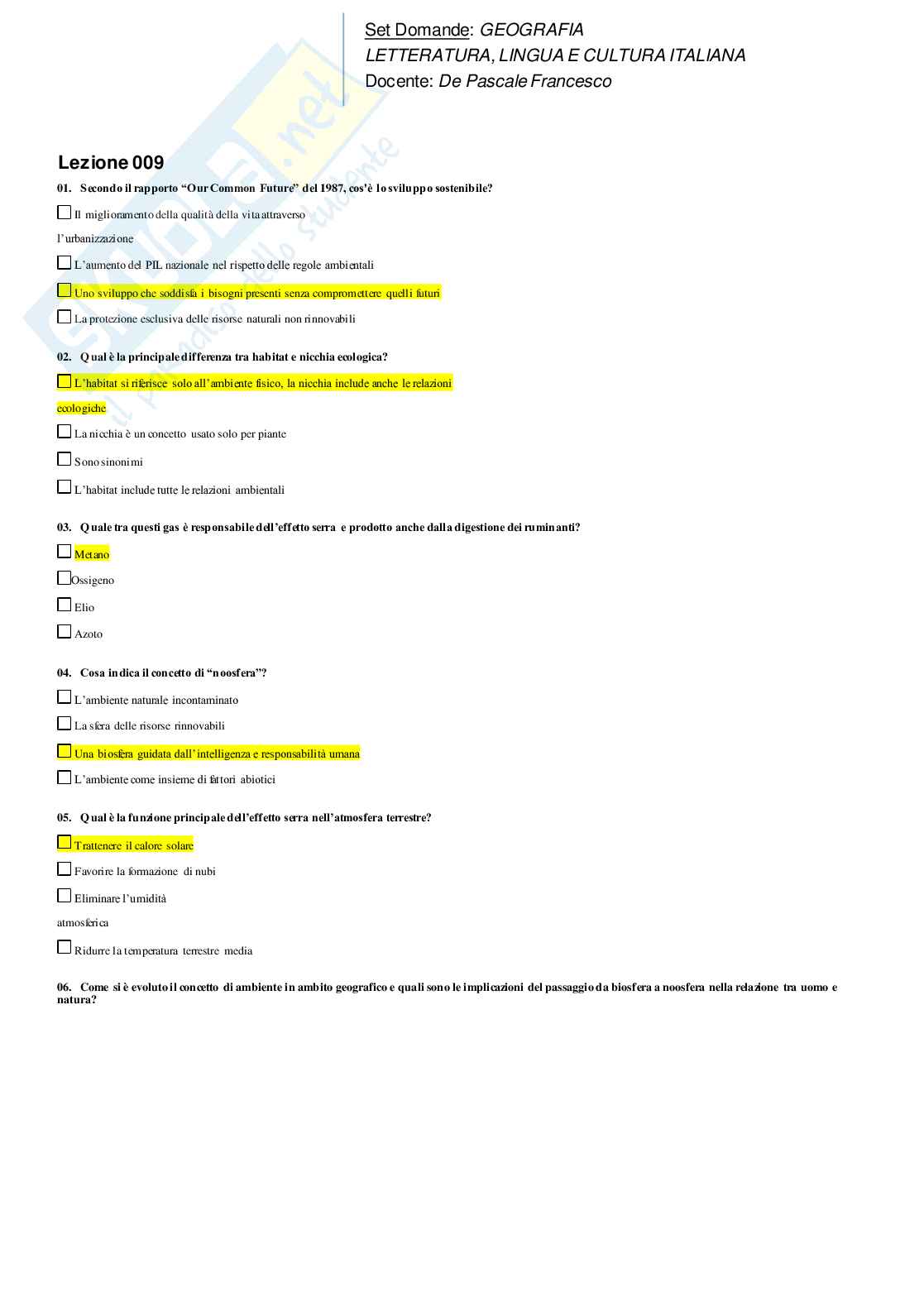 Paniere Geografia Pag. 11