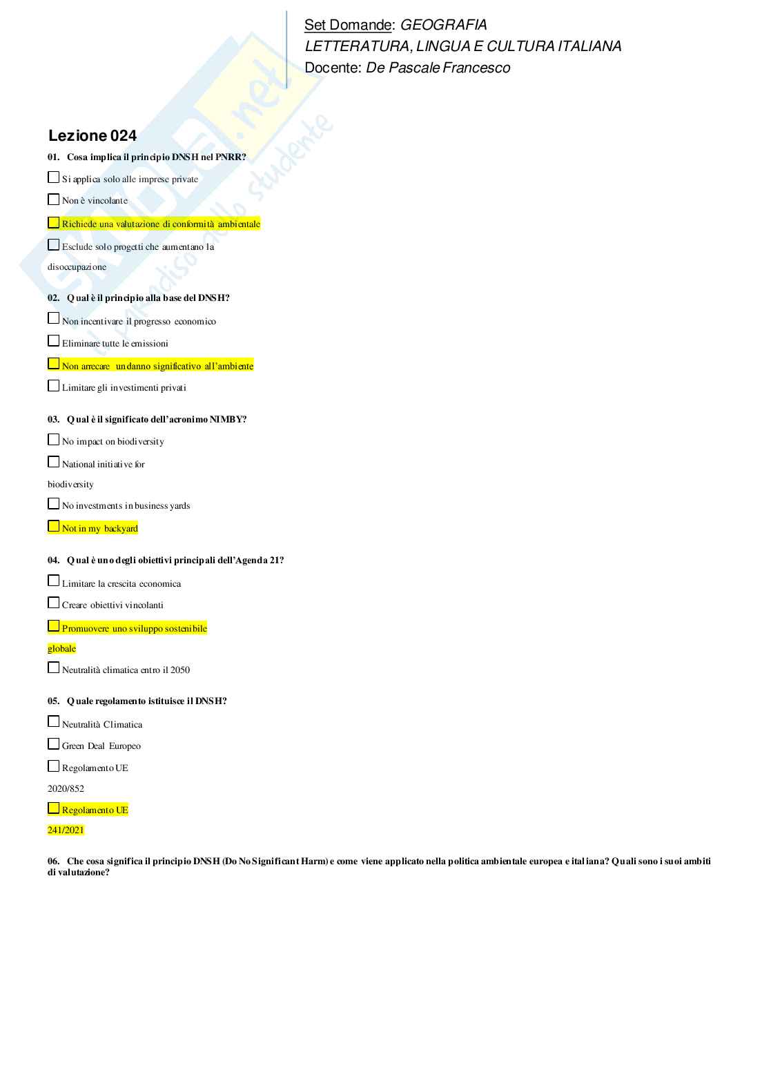 Paniere Geografia Pag. 26