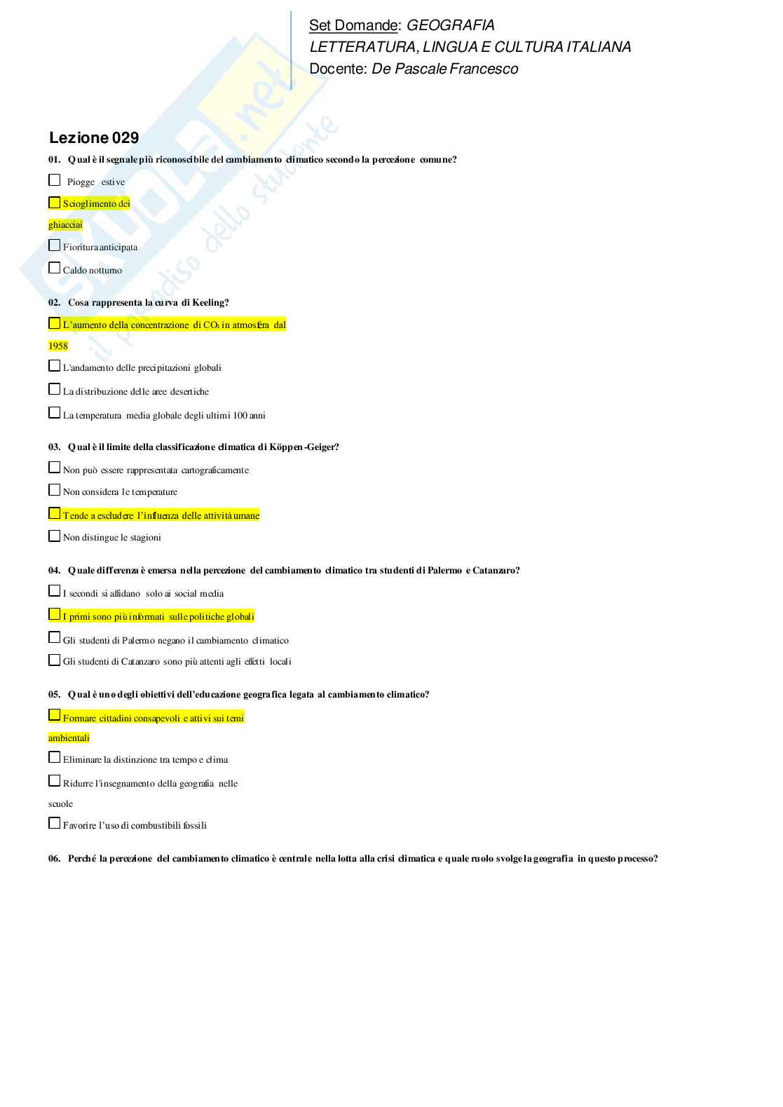 Paniere Geografia Pag. 31