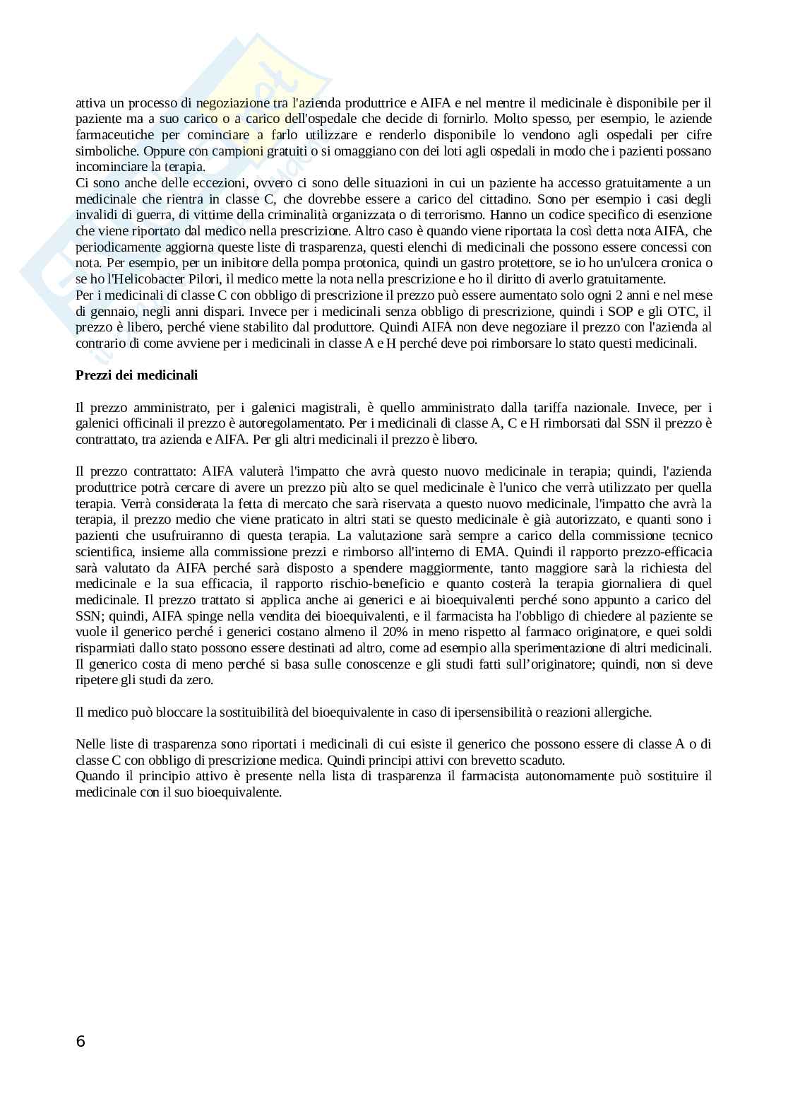 Tecnologia e legislazione farmaceutica 2 e laboratorio di preparazioni fitoterapiche Pag. 6
