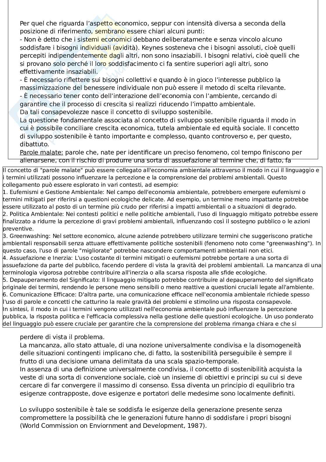 Politica economica ambientale Pag. 11